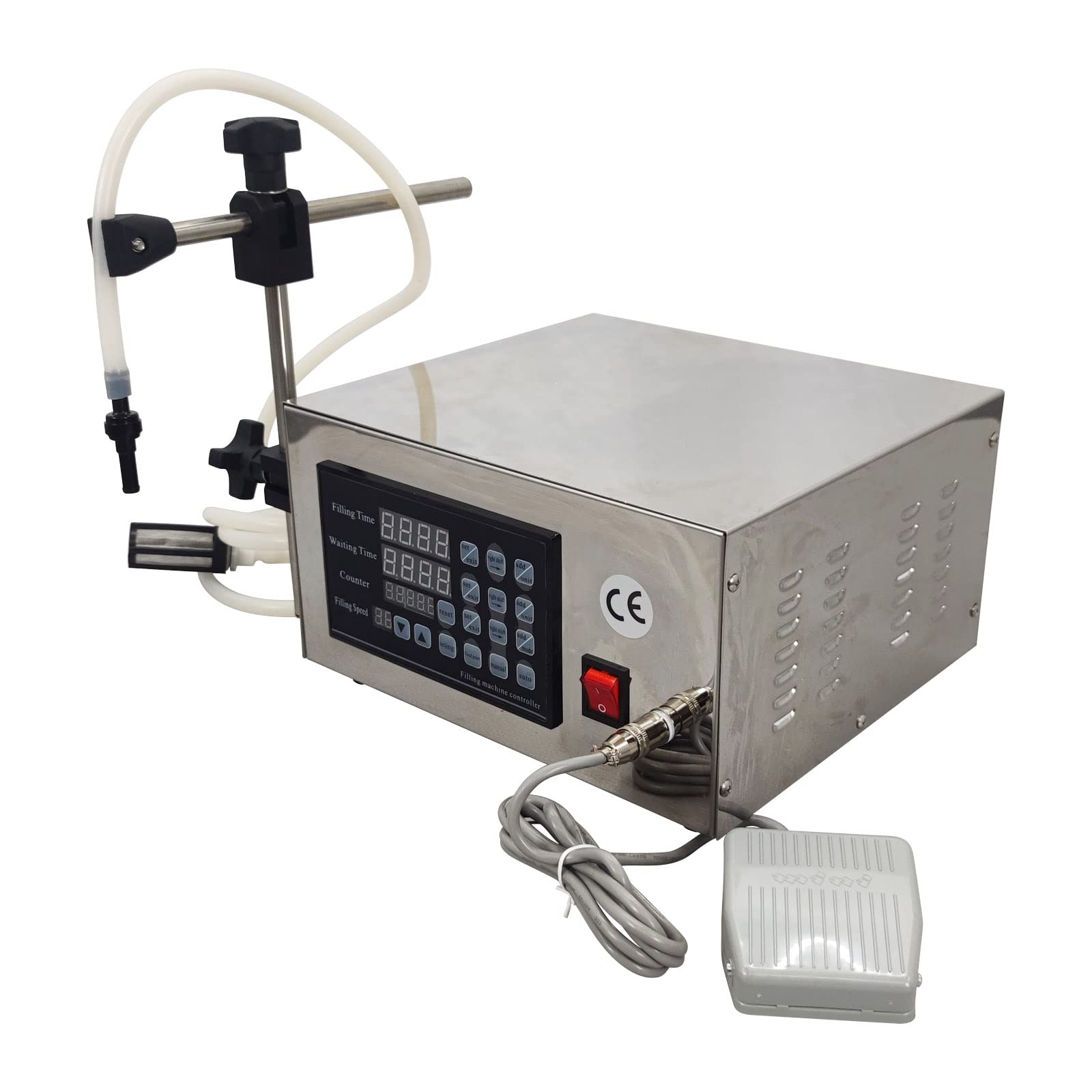 TECHTONGDA 110V Digital Control Liquid Filling Machine | Adjustable 5-3000ml Bottle Filler for Cosmetics, Essential Oils & Home Brewing | Perfect for Small Businesses & DIY Projects