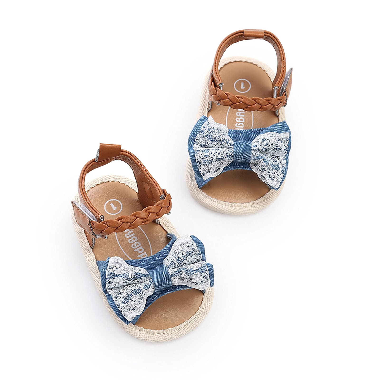 Non-Slip Baby Girl Sandals - Soft Bow Flat Shoes for Walking & Play
