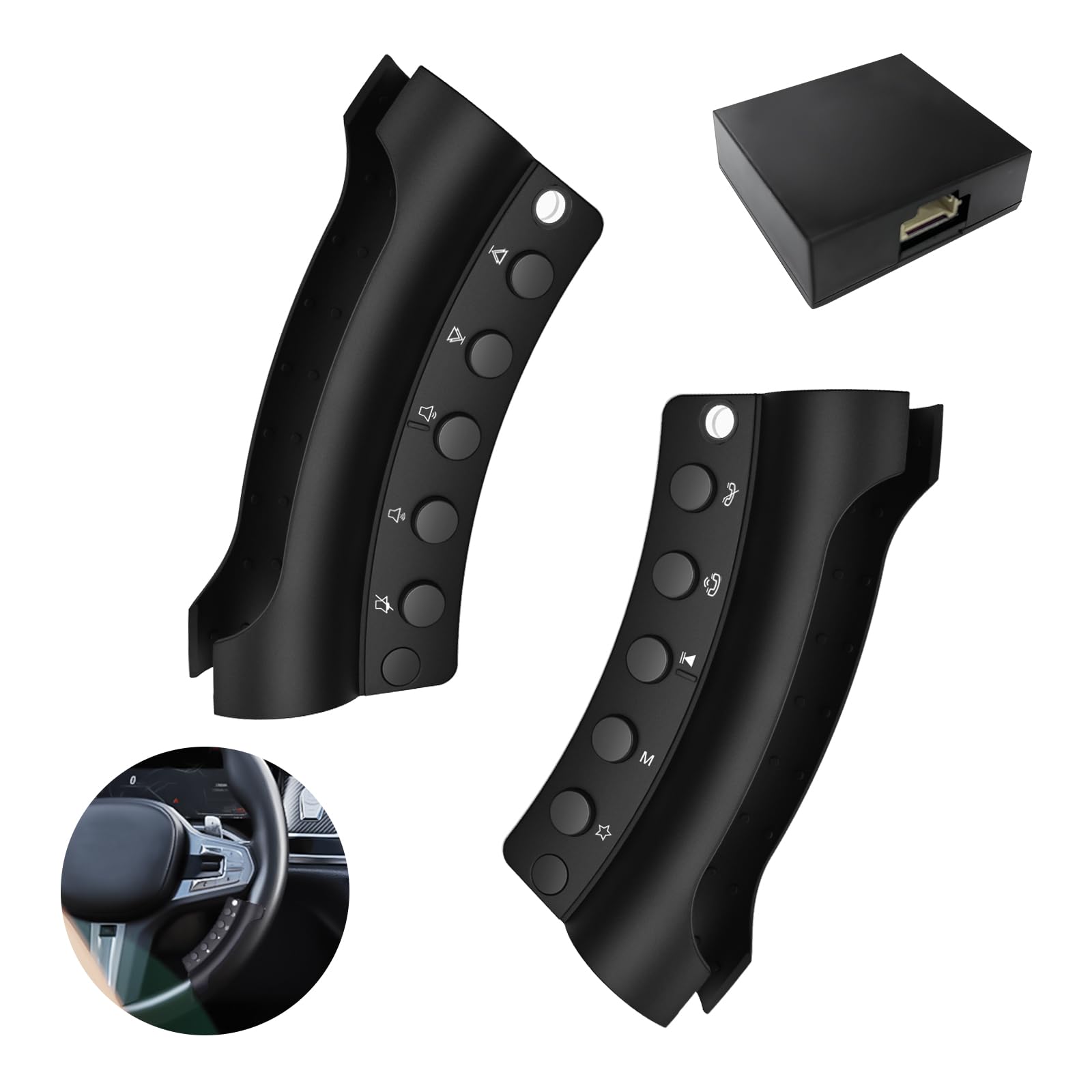 Wireless Steering Wheel Remote for Android Car Stereo - Bluetooth Control for Driving