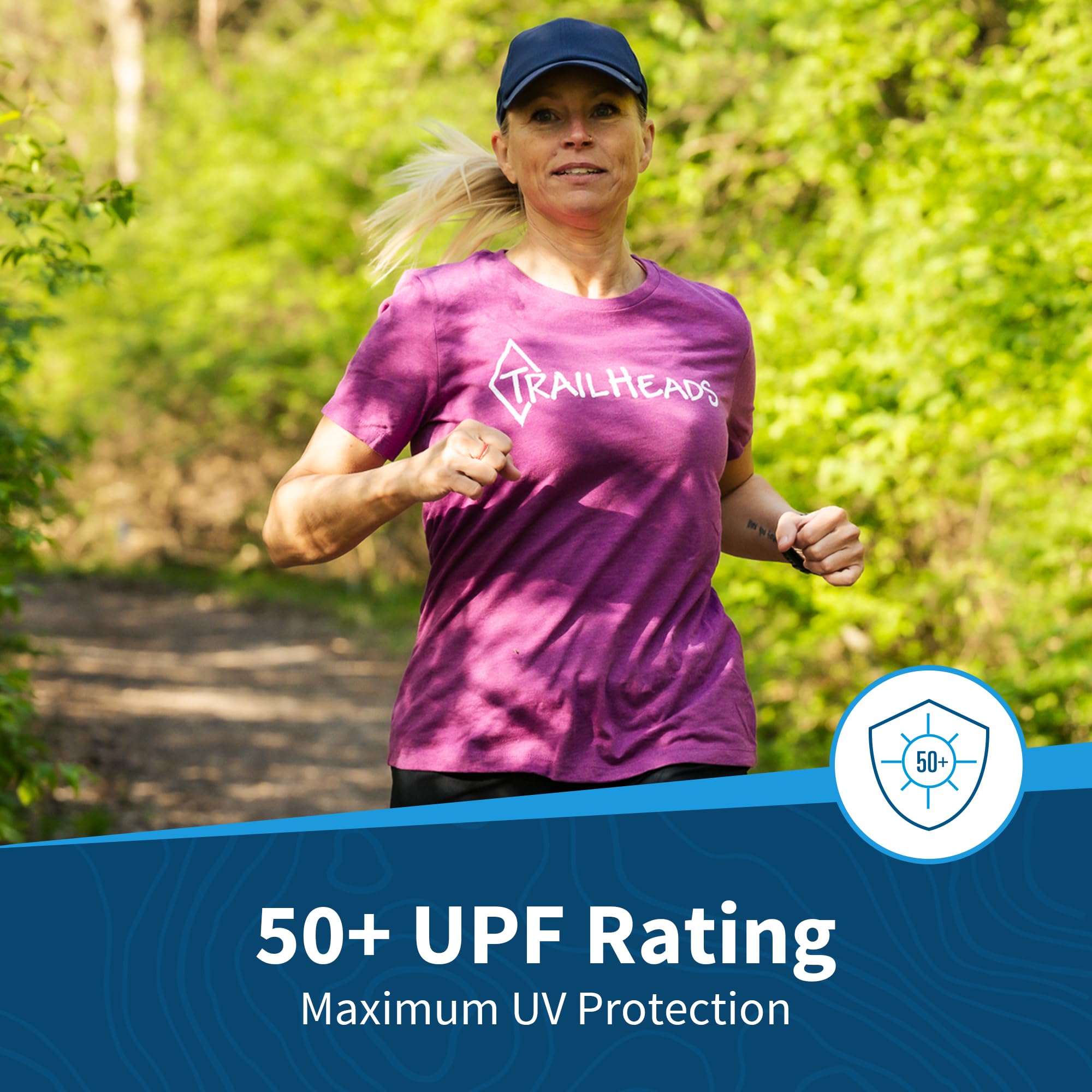 TrailHeads Women's Running Hat with UV Protection UPF 50+ - Lightweight Breathable Sun Hat for Outdoor Activities, Jogging, Hiking & Beach - Adjustable Sports Cap for Summer