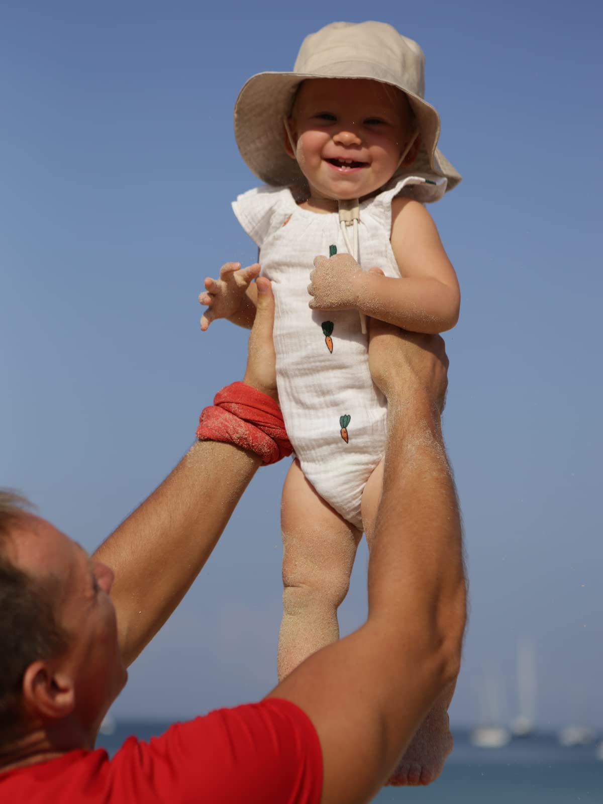 Baby Sun Hat for Boys & Girls - UPF 50+ UV Protection Summer Bucket Hat for Toddlers & Kids - Breathable Cotton Beach Hat for Outdoor Play, Pool, Park & Travel