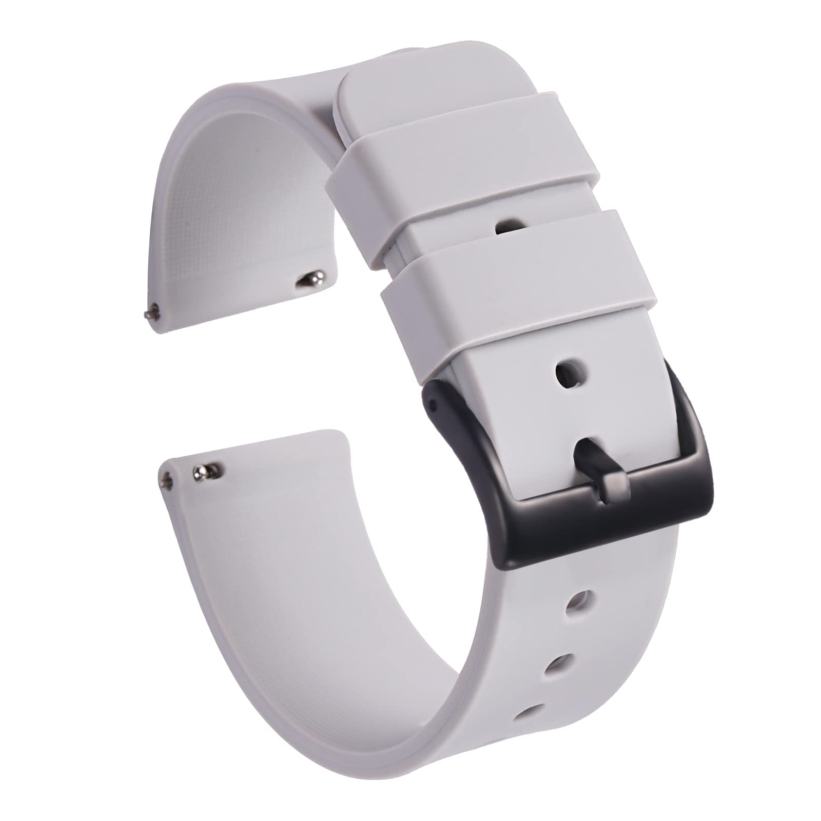 Soft Silicone Watch Bands 18mm 20mm 22mm - Quick Release for Sports & Daily Wear