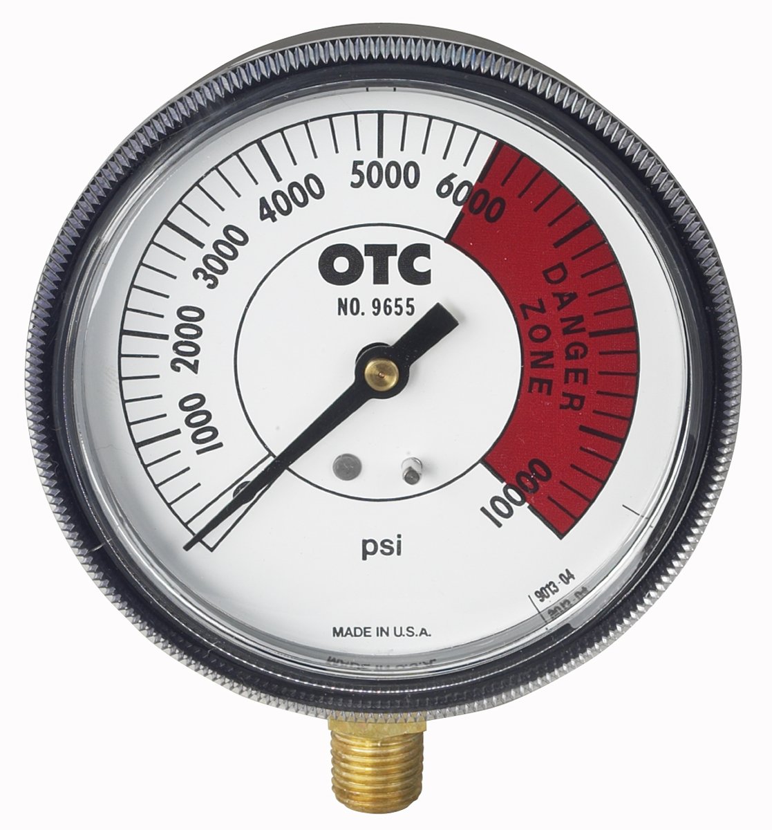 OTC (9655) 1-Scale Pressure Gauge - Accurate Industrial & HVAC System Monitoring Tool for Water, Oil, and Gas Applications