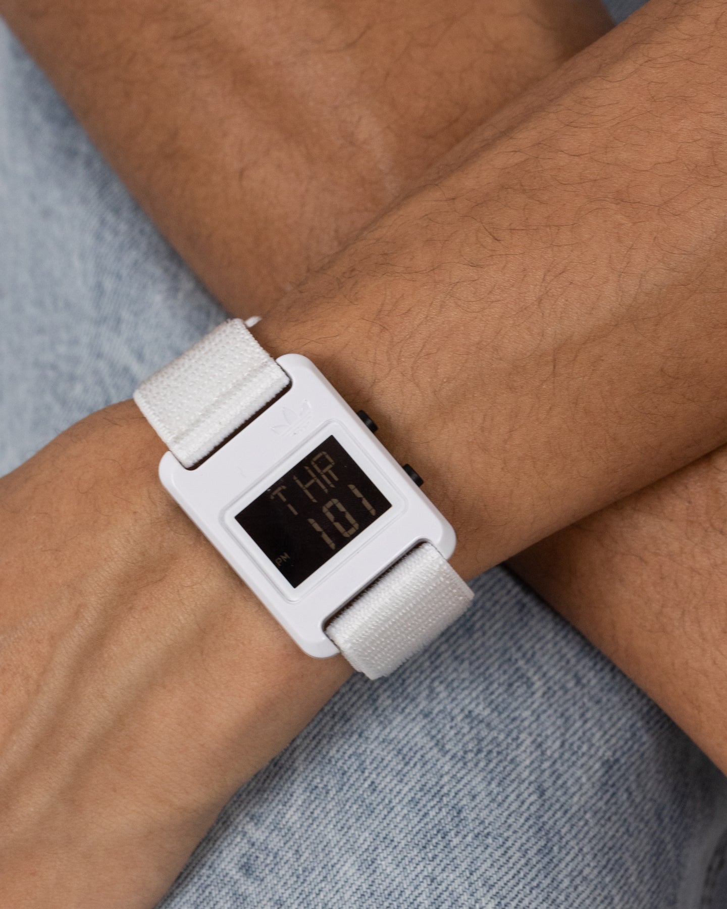 Adidas Retro Pop Digital Watch for Men & Women - White Sports Watch with Alarm, Stopwatch & LED Display - Perfect for Running, Gym & Casual Wear