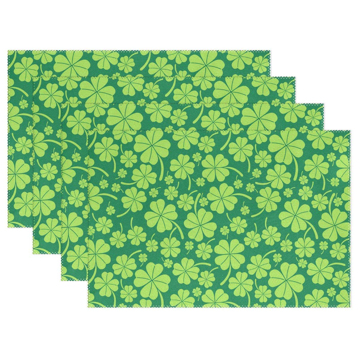 St. Patrick's Day Placemats Set of 4 - Heat Resistant & Washable Table Mats for Dining & Kitchen Decor | Perfect for Irish-Themed Parties, Holiday Dinners & Festive Home Decor