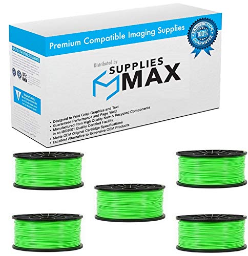 Premium ABS 3D Printer Filament - 1.75mm, 1kg Spool (5 Pack), Green - High Strength, Dimensional Accuracy for Professional 3D Printing - Ideal for Prototyping, DIY Projects, and Educational Models