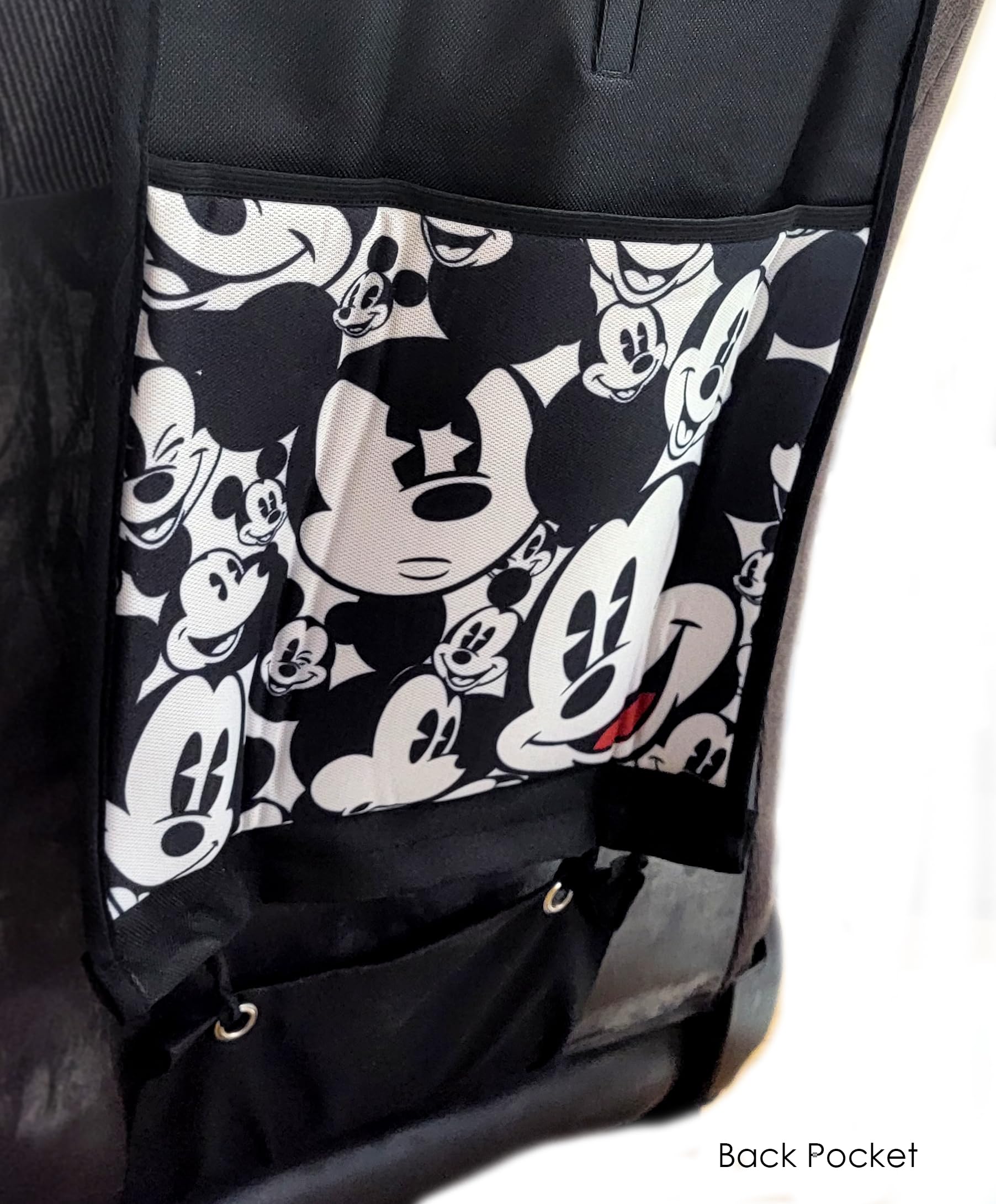 12-Piece Disney Mickey Mouse Car Seat Covers Set - Low Back Sideless Design with Spring Shades, Floor Mats, Lanyard & Air Freshener - Perfect for Cars, SUVs & Road Trips