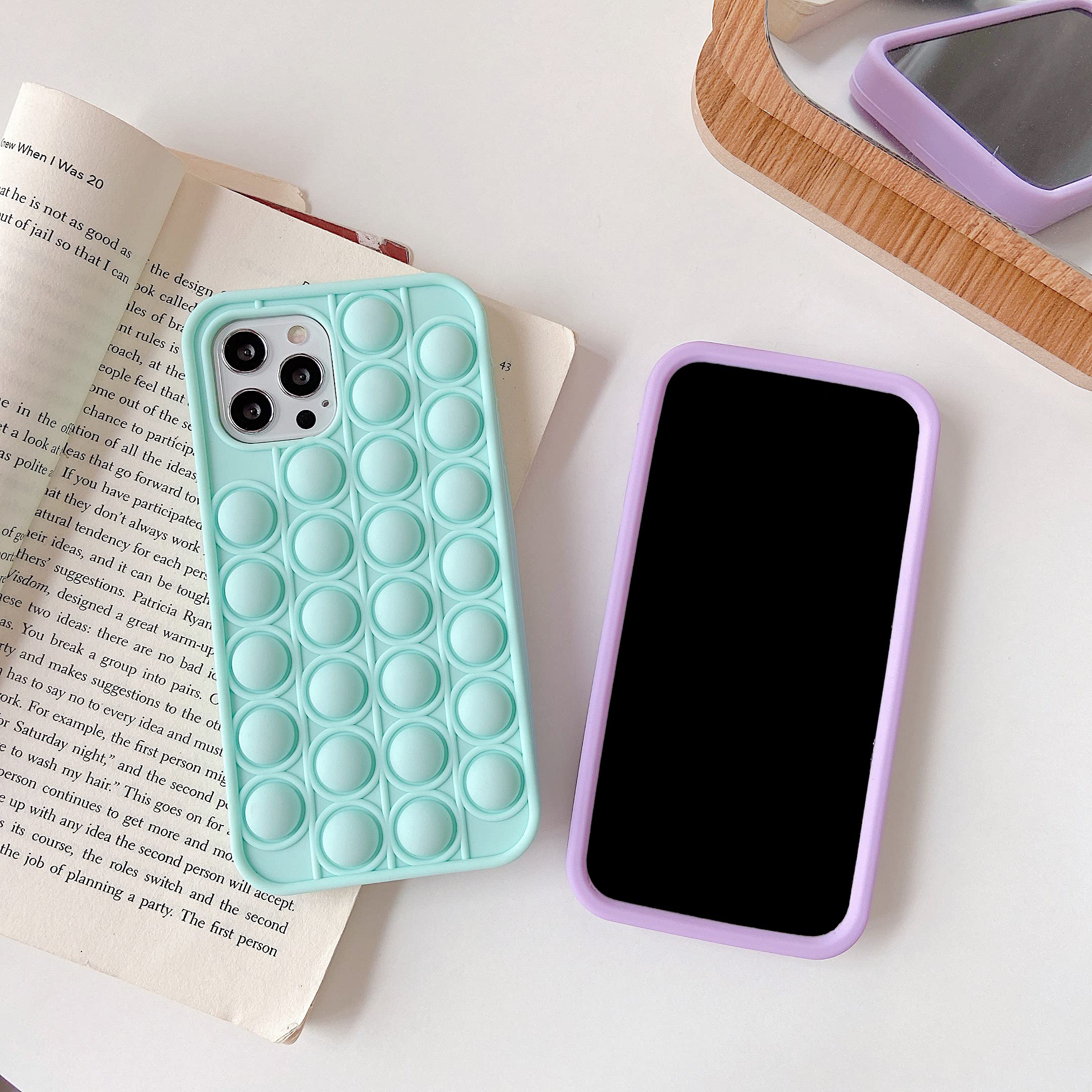 Cocomii Fidget Case for iPhone 11 Pro Max 6.5 Inch - Sensory Push Pop Bubble Phone Cover with Stress Relief Features - Protective Green Case for Women, Men & Teens - Perfect for Anxiety Relief, Office Breaks and Classroom Focus