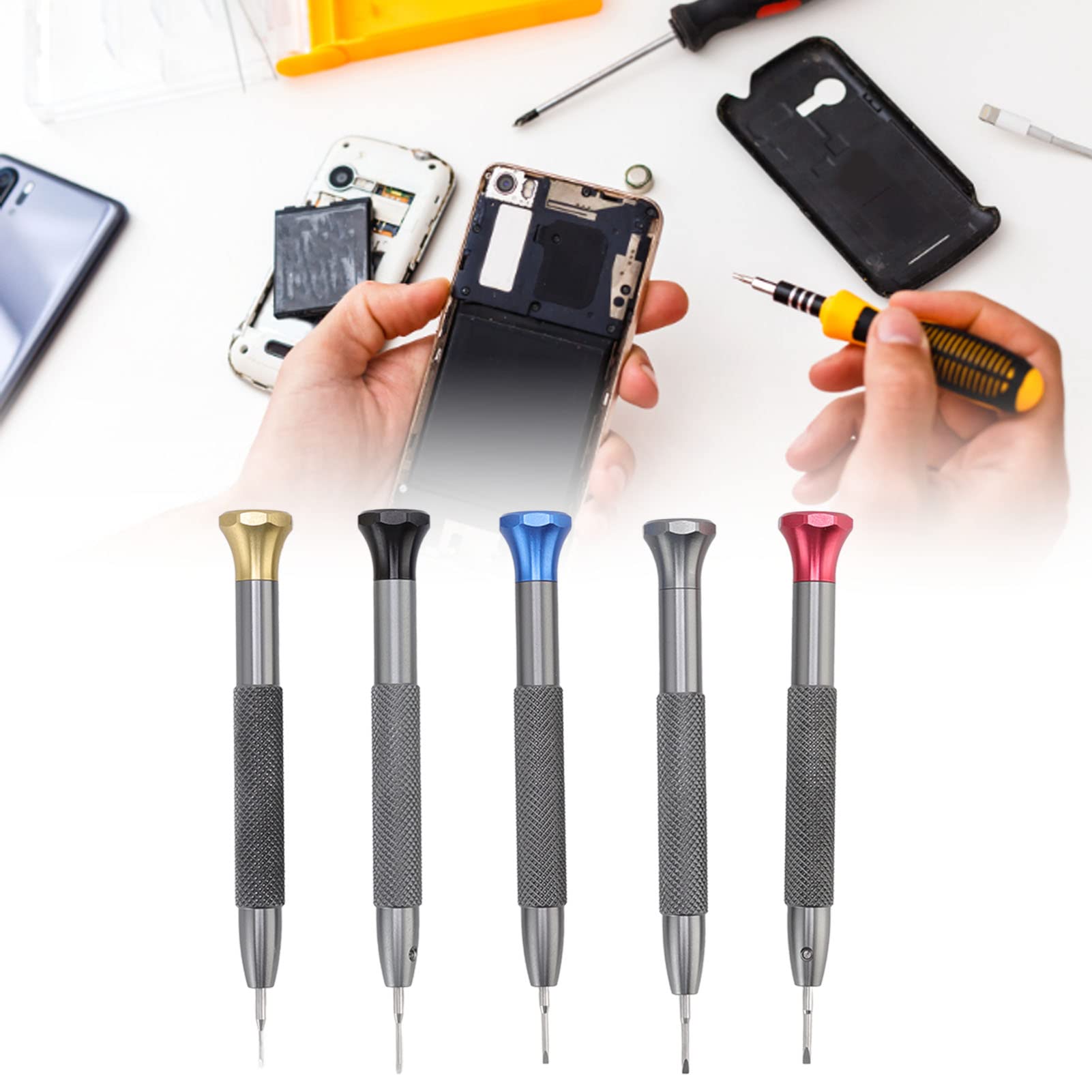 5Pcs Watch Screwdriver Set - High Carbon Steel for Watch & Jewelry Repair