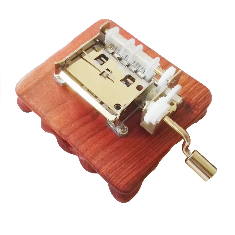 15-Note Vintage Wooden Musical Box - DIY Hand Crank Music Gift Box for Custom Melodies | Perfect for Romantic Gifts, Home Decor & Music Lovers