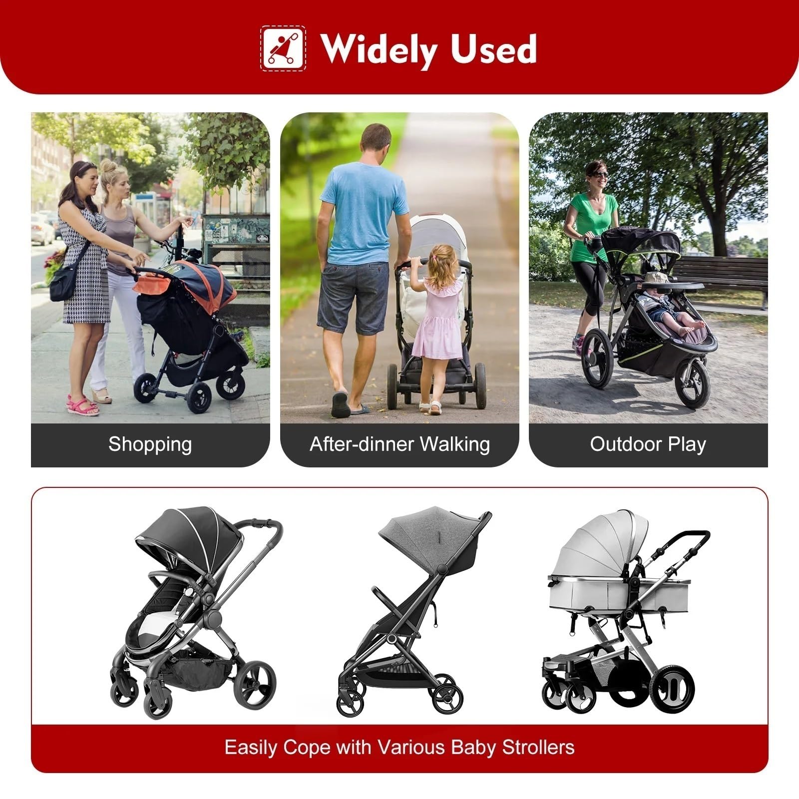 Universal 2-in-1 Stroller Board with Detachable Seat - Standing Ride-On Platform for Toddlers | Compatible with Most Strollers | Perfect for Shopping, Travel & Family Outings