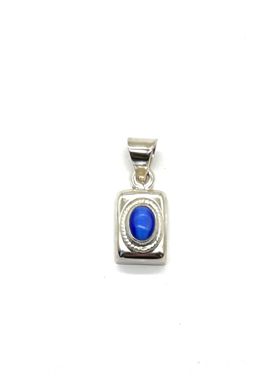 Elegant Sterling Silver Pendant with Genuine Blue Stone | Dainty Necklace for Women | Perfect Gift for Birthday, Anniversary & Valentine's Day