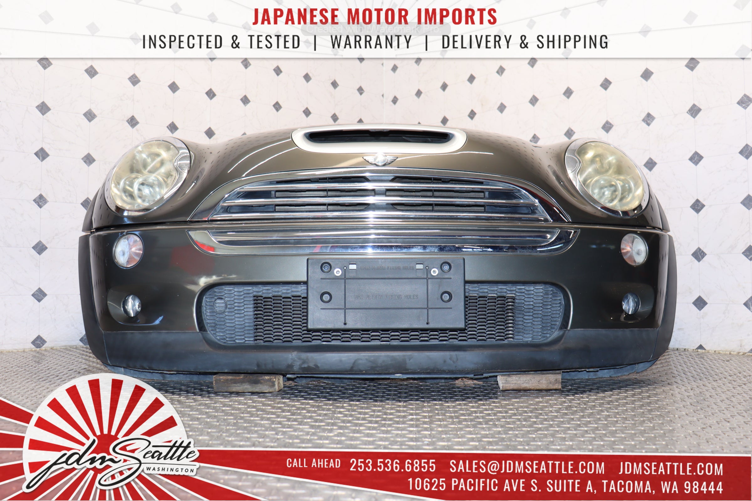 JDM 02-06 MINI Cooper Complete Front End Conversion Kit - Nose Cut Front Clip in Gray | Perfect for MINI Cooper Restoration & Custom Builds