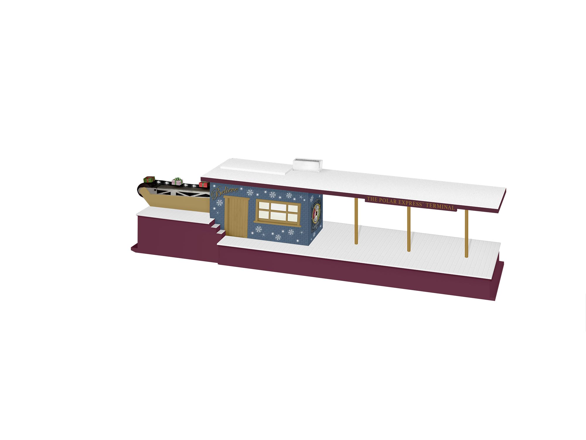 Lionel The Polar Express O Gauge Plug-Expand-Play Model Train Set with Freight Terminal - Perfect for Holiday Displays & Collectible Train Enthusiasts