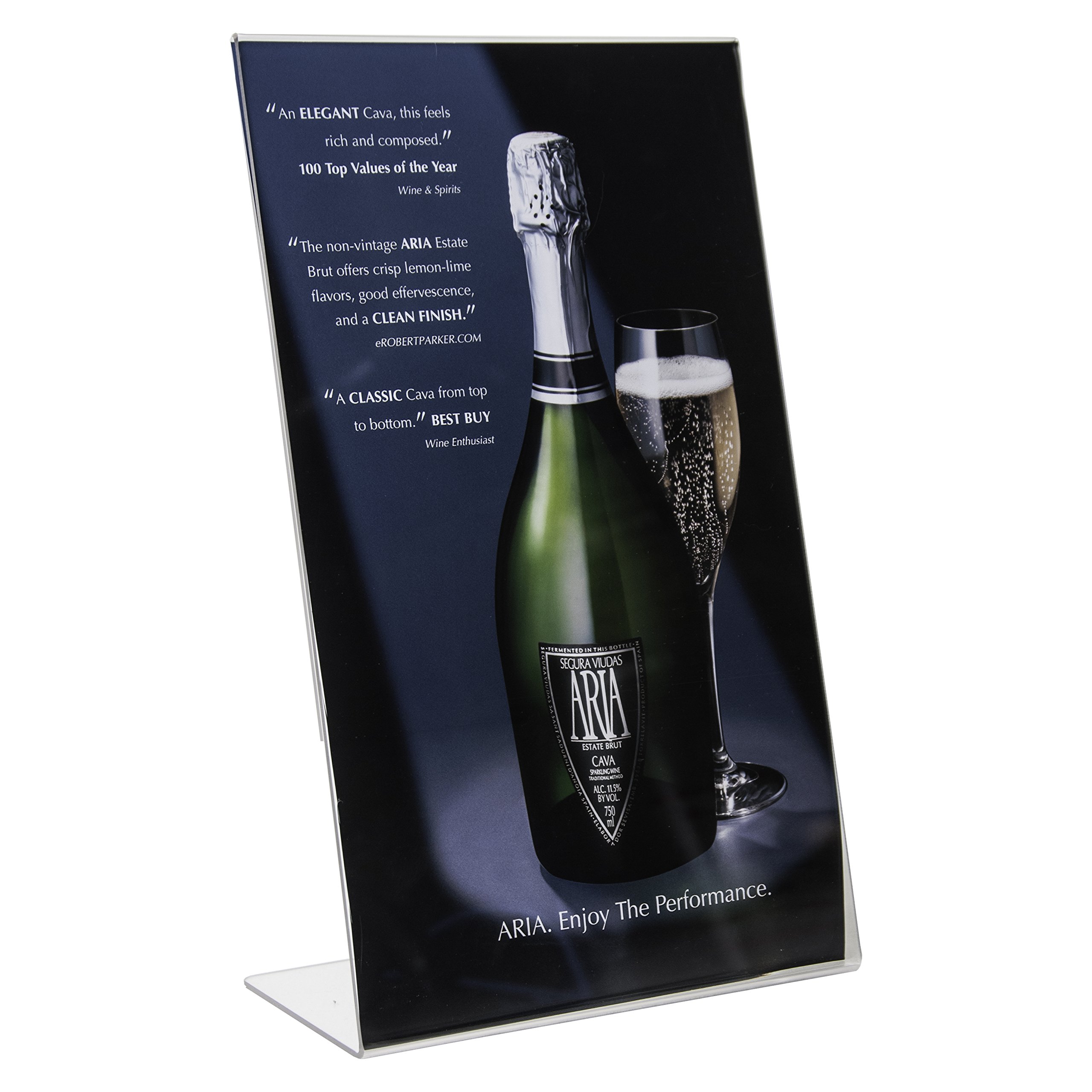 Clear-Ad LHA-8514 Acrylic Slanted Sign Holder 8.5
