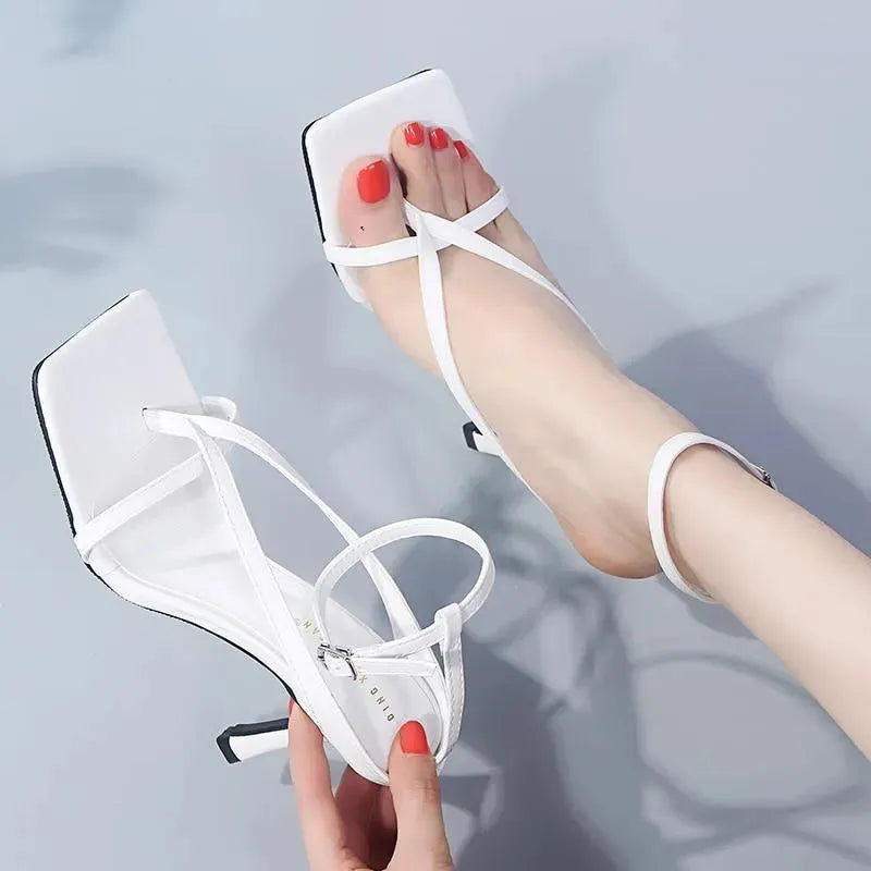 Strappy Open Toe Women's High Heel Sandals - Sexy Summer Dress Shoes for Weddings, Parties & Night Out