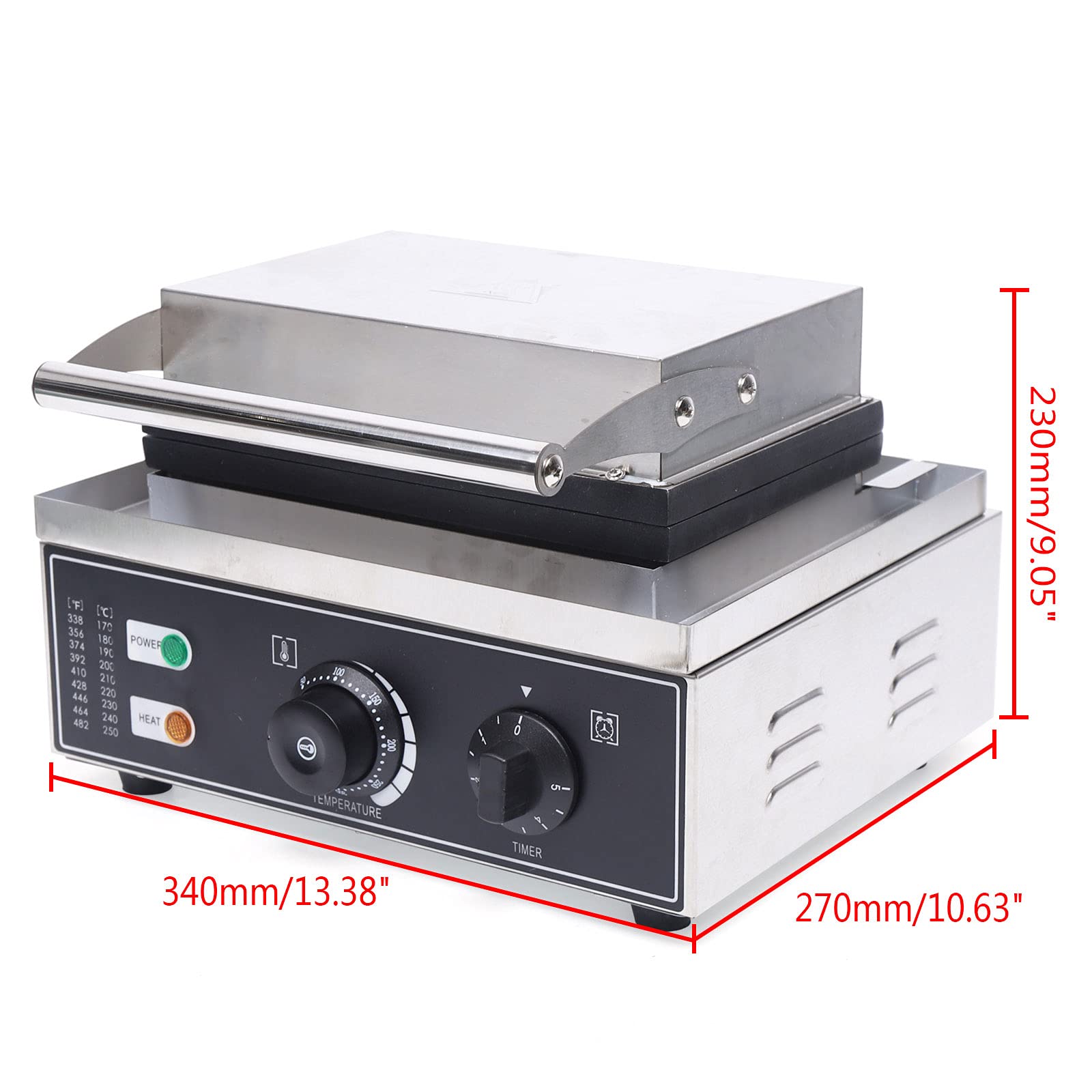 DYRABREST Commercial Nonstick Waffle Maker & Donut Maker Machine - 1500W Double-Sided Heating Electric Pancake Iron with 12 Donut Molds - Perfect for Breakfast Cafes, Bakeries, and Home Kitchens