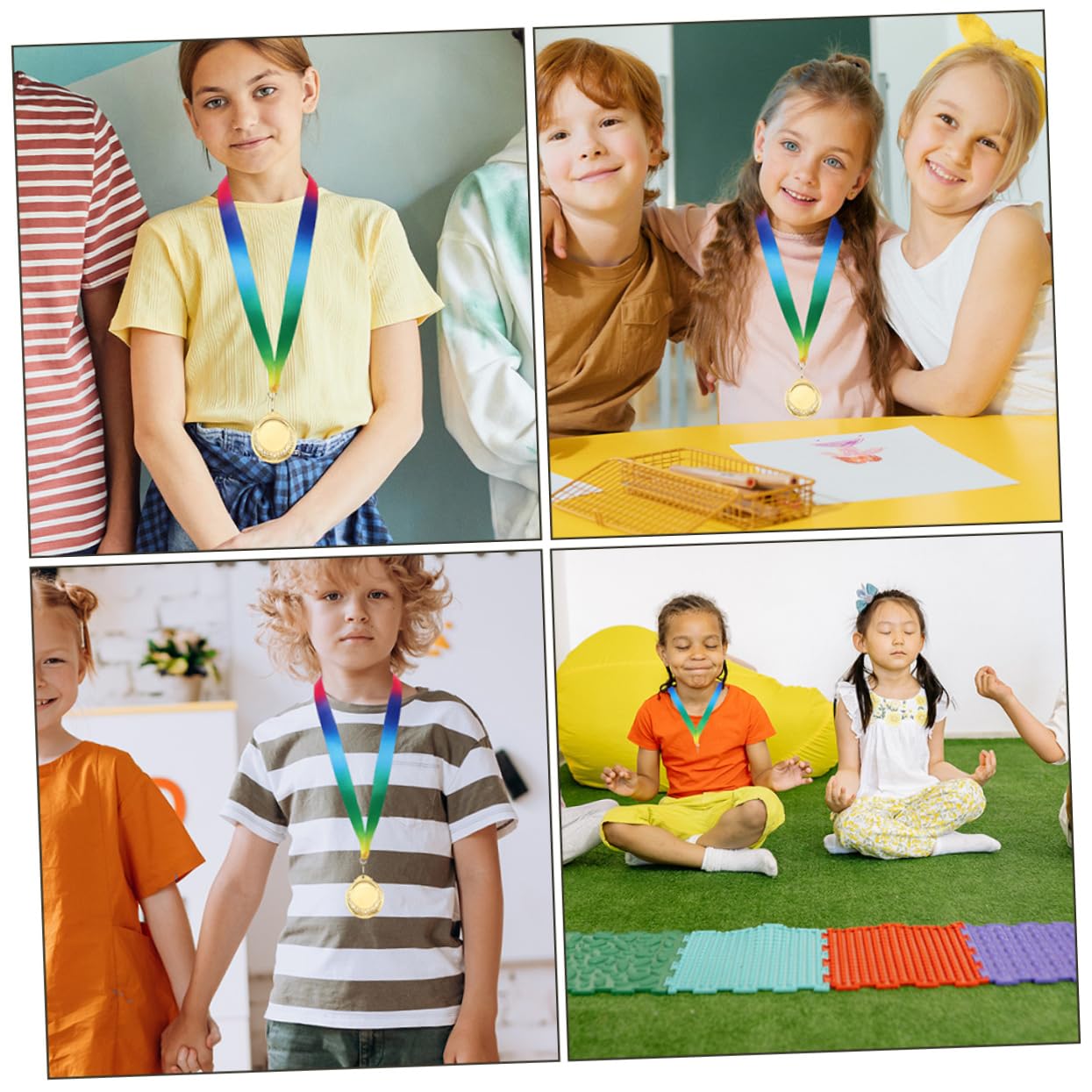 Lurrose Medal Lanyards 20pcs - Award Ribbons for Sports Events & Ceremonies
