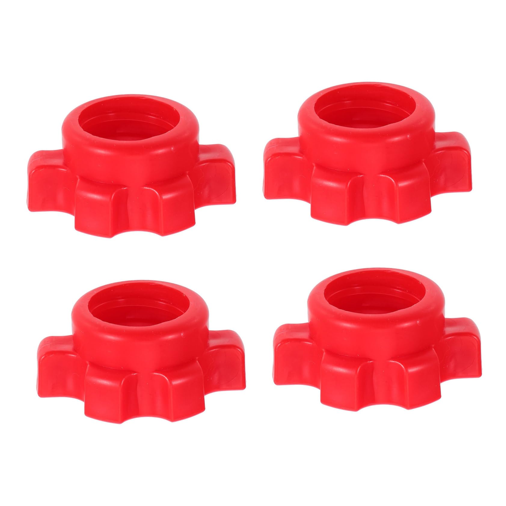 BESPORTBLE Dumbbell Bar Nut Barbell Screw - 4PCS Red Barbell Fixing Nut Accessories for Home Gym Equipment - Perfect for Weightlifting, Strength Training & Fitness Workouts