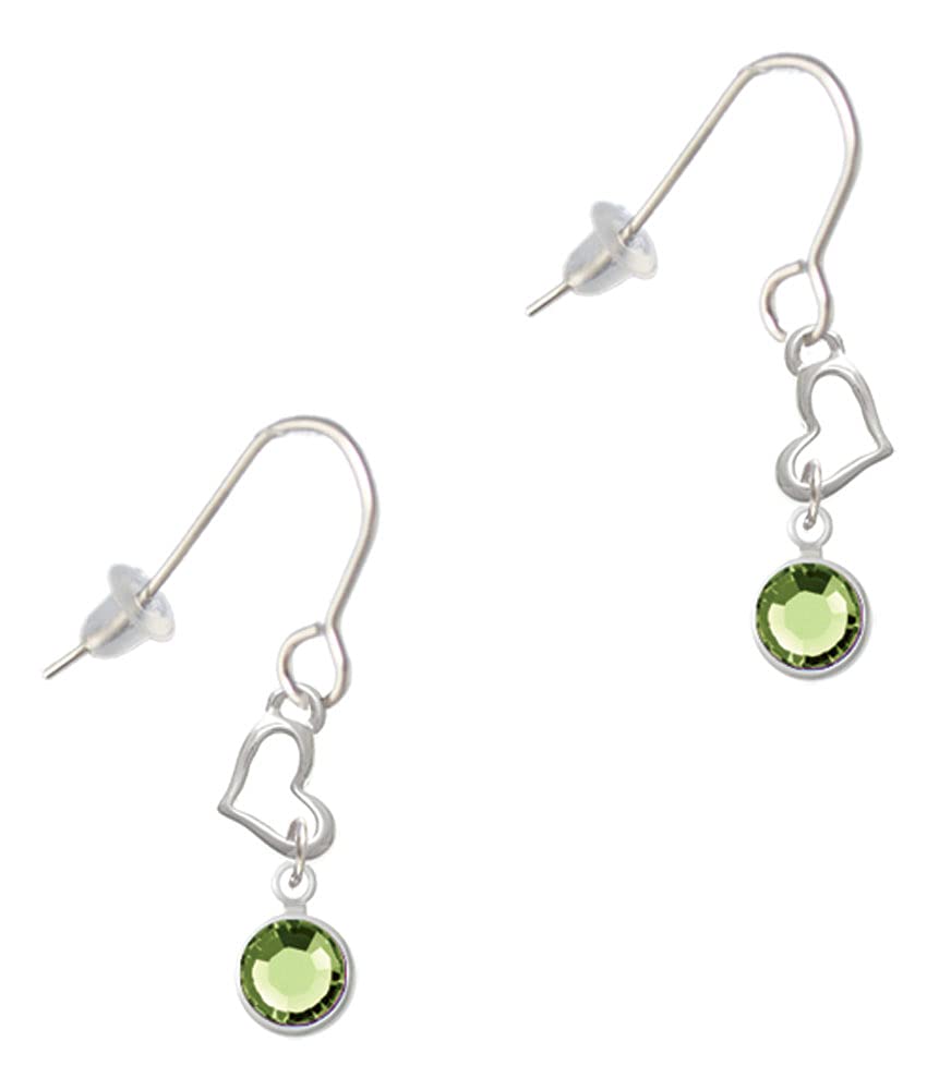 Crystal Heart French Earrings - Elegant Drop Jewelry for Parties & Gifts