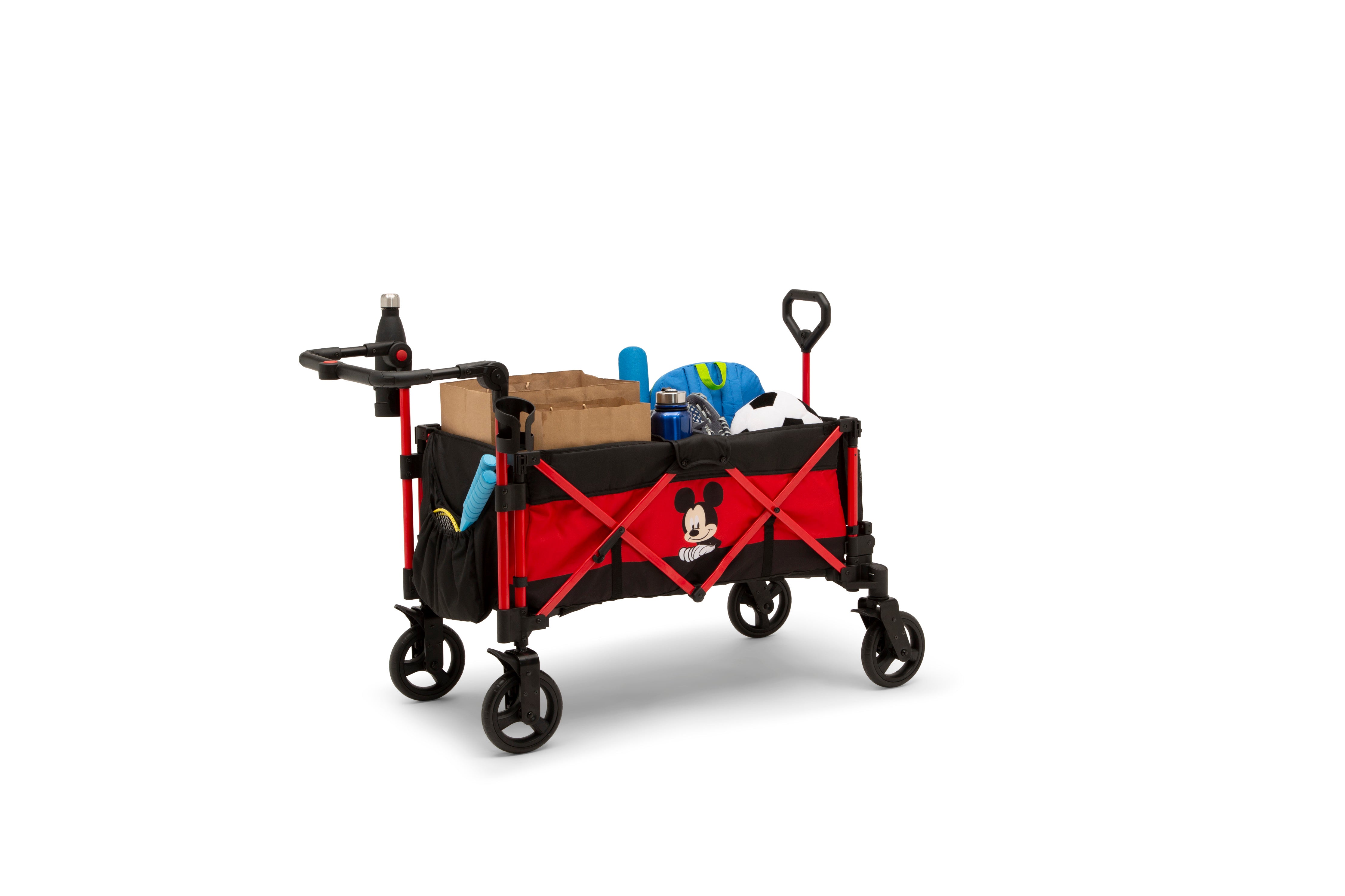 Disney Mickey Mouse Stroller Wagon for Kids - Lightweight Foldable Baby Stroller with Canopy | Perfect for Park Outings, Beach Trips & Shopping