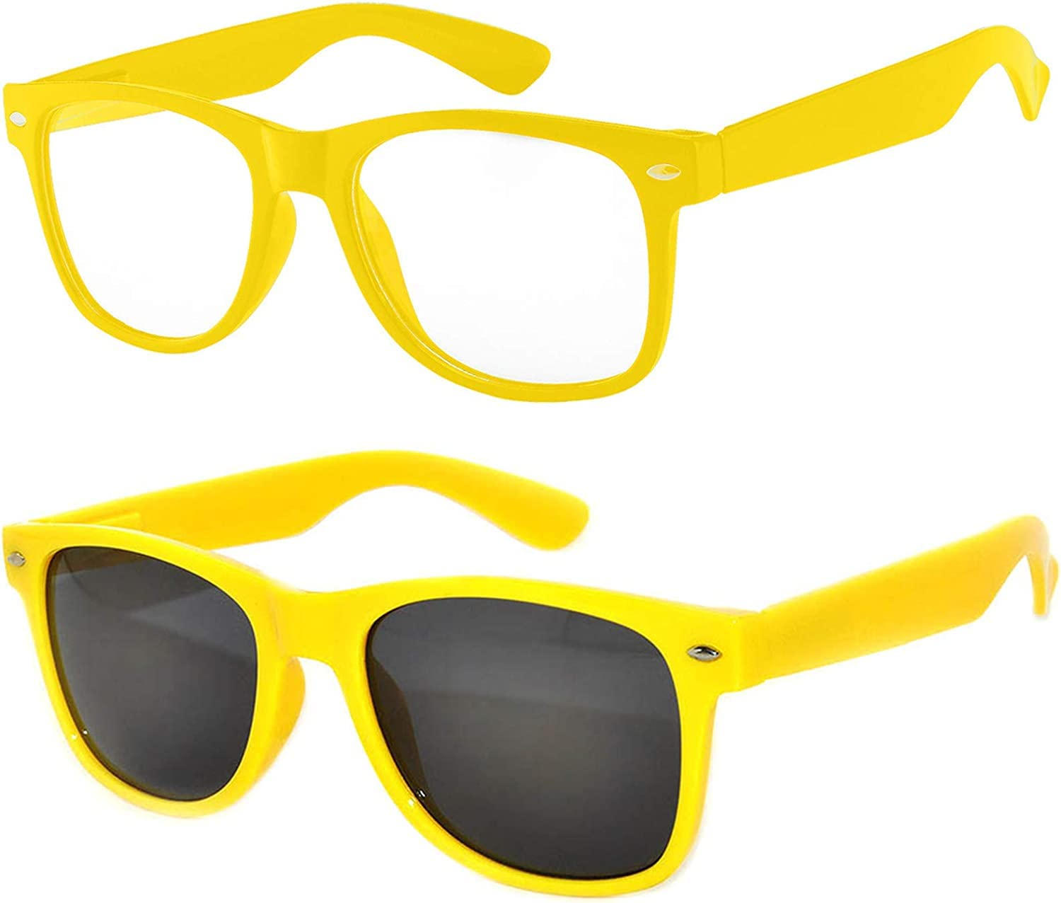 2 Pairs Kids UV Protection Clear Lens & Polarized Sunglasses for Toddlers, Boys & Girls - Perfect for Outdoor Play, Beach, and Sunny Day Activities