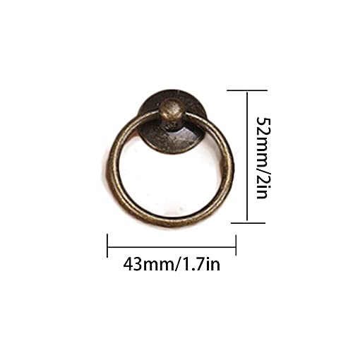 2pcs 43mm Zinc Alloy Cabinet Handles - Gold/Silver/Black - For Furniture & Drawers