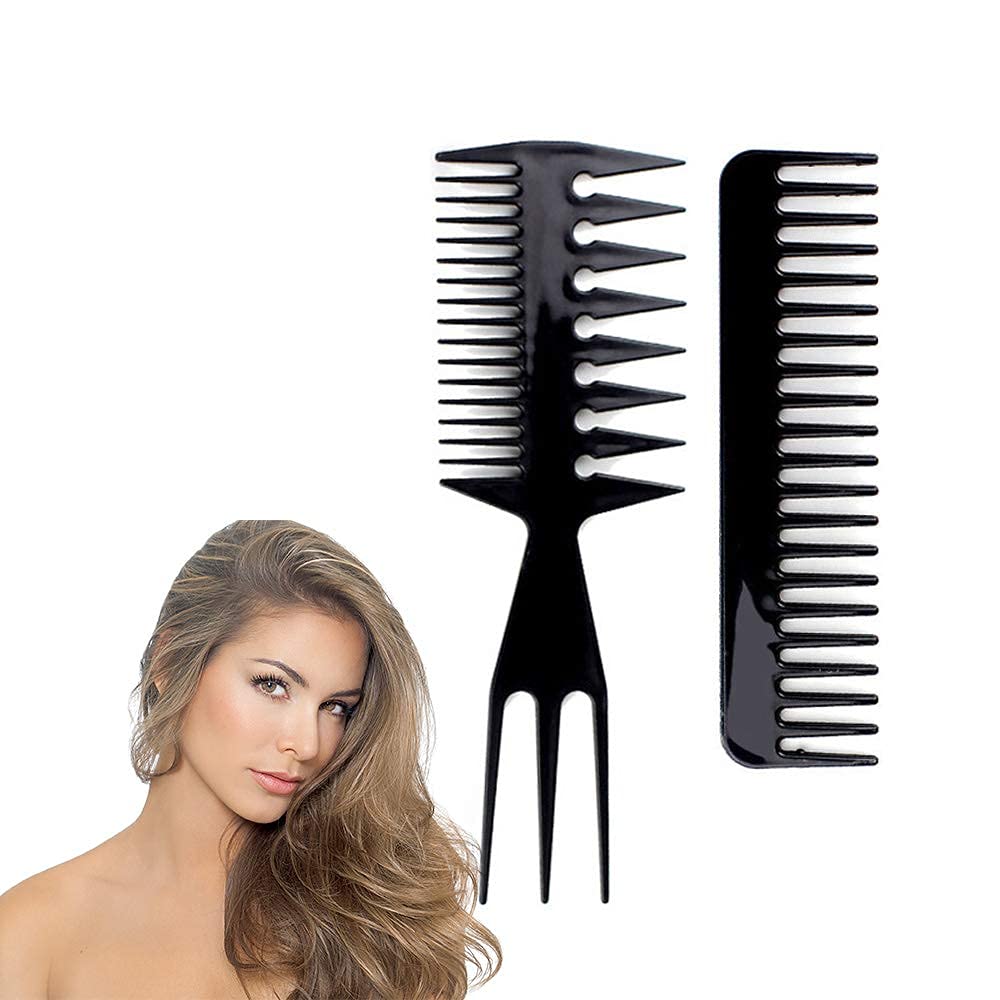 Glorica 16-Piece Hair Comb Set for Women & Men - 10 Combs & 6 Hair Clips Including Rat Tail, Teasing, Barber & Styling Combs - Professional Hair Styling Tools for Salon, Home & Travel Use
