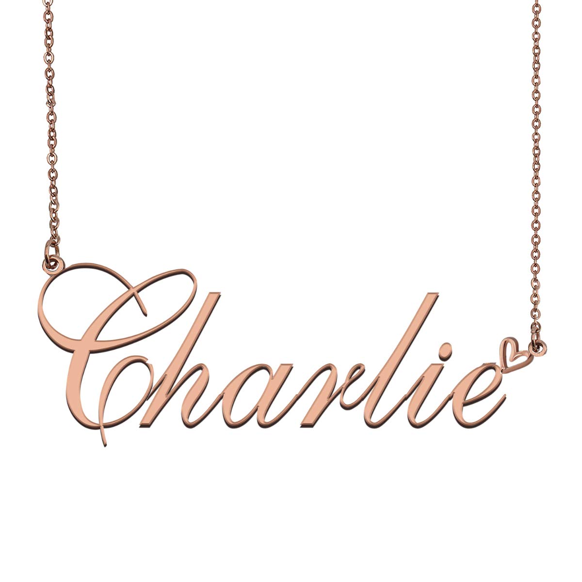 Personalized Dancing Wolf Name Necklace - Custom Nameplate Necklace with Heart Charm for Women, Unique Birthday Gift for Her, Anniversary Present, Valentine's Day Jewelry (Perfect for Date Nights & Special Occasions)