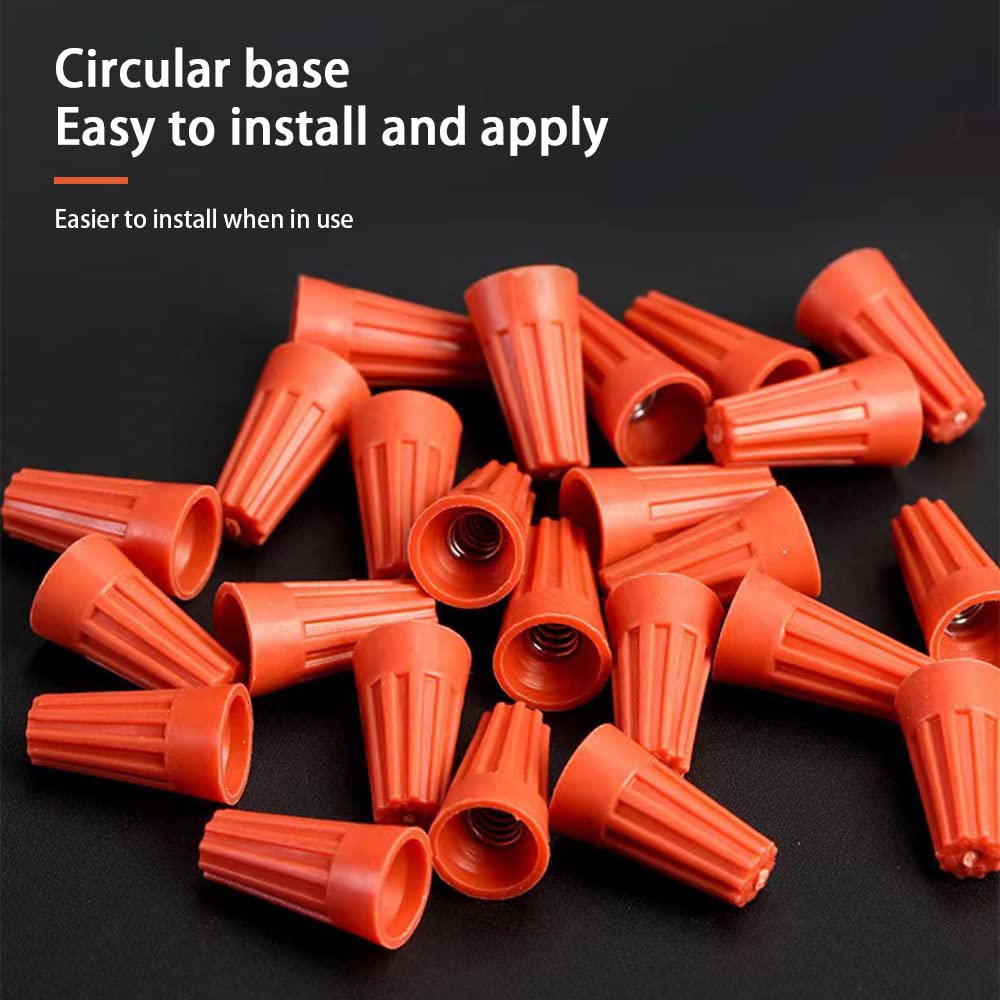 70PCS Electrical Wire Connector Screw Terminal Kit - Spring Loaded Twist-On Wire Nuts for 22-14 AWG | Secure Electrical Connections for Home Wiring, DIY Projects & Electrical Repairs