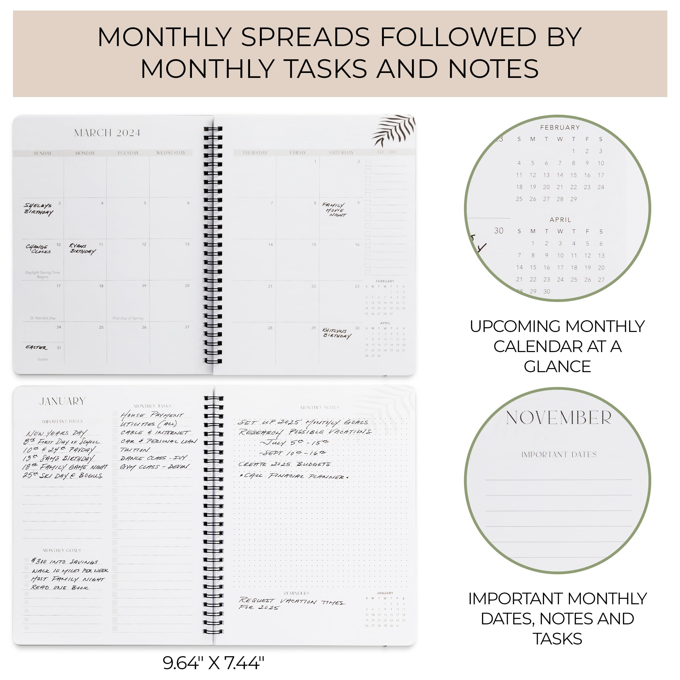 2025 Monthly Planner & Calendar Book - Elegant Arched To-Do List Notebook for Task Organization & Productivity Boost - December 2025 Edition - Perfect for Work, School & Personal Planning