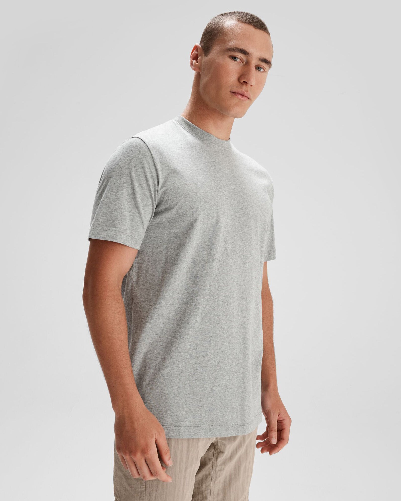 Organic Cotton Men's T-Shirt - Light Grey Marle | Soft & Breathable for Casual Wear, Gym & Everyday Comfort