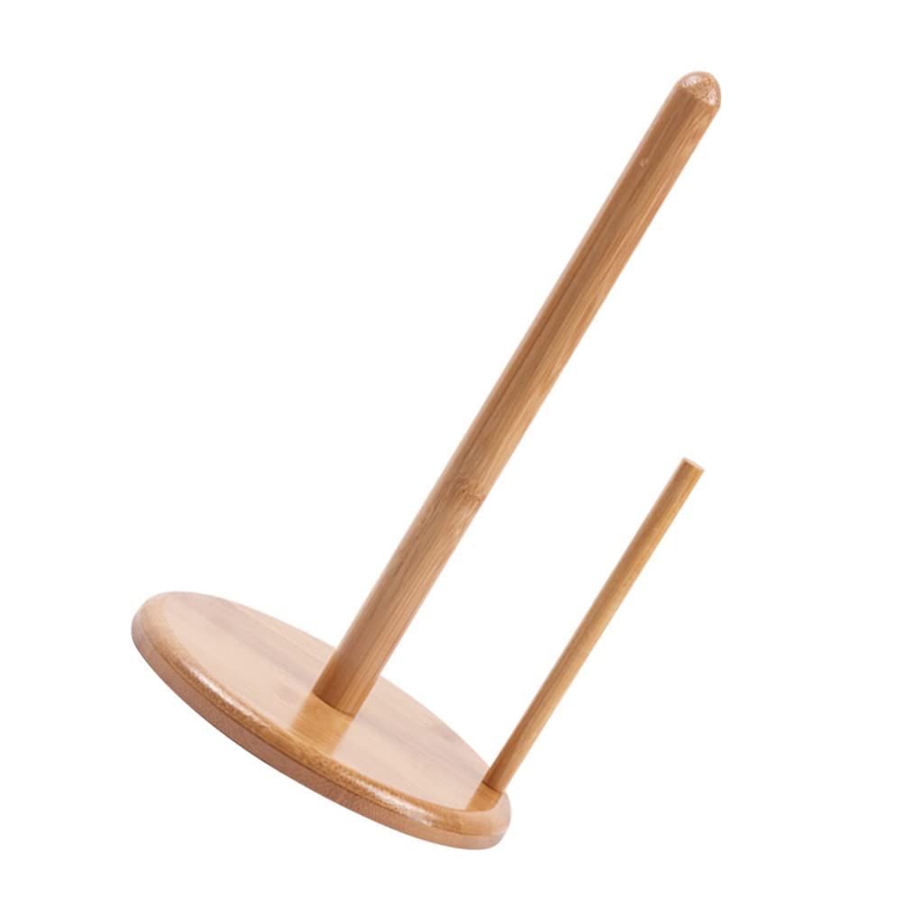 Bamboo Toilet Paper Holder - Wall Mounted Bathroom Tissue Roll Stand with Suction Cup, Organizer for Kitchen Towel Hook - Perfect for Home, Office, and RV Use