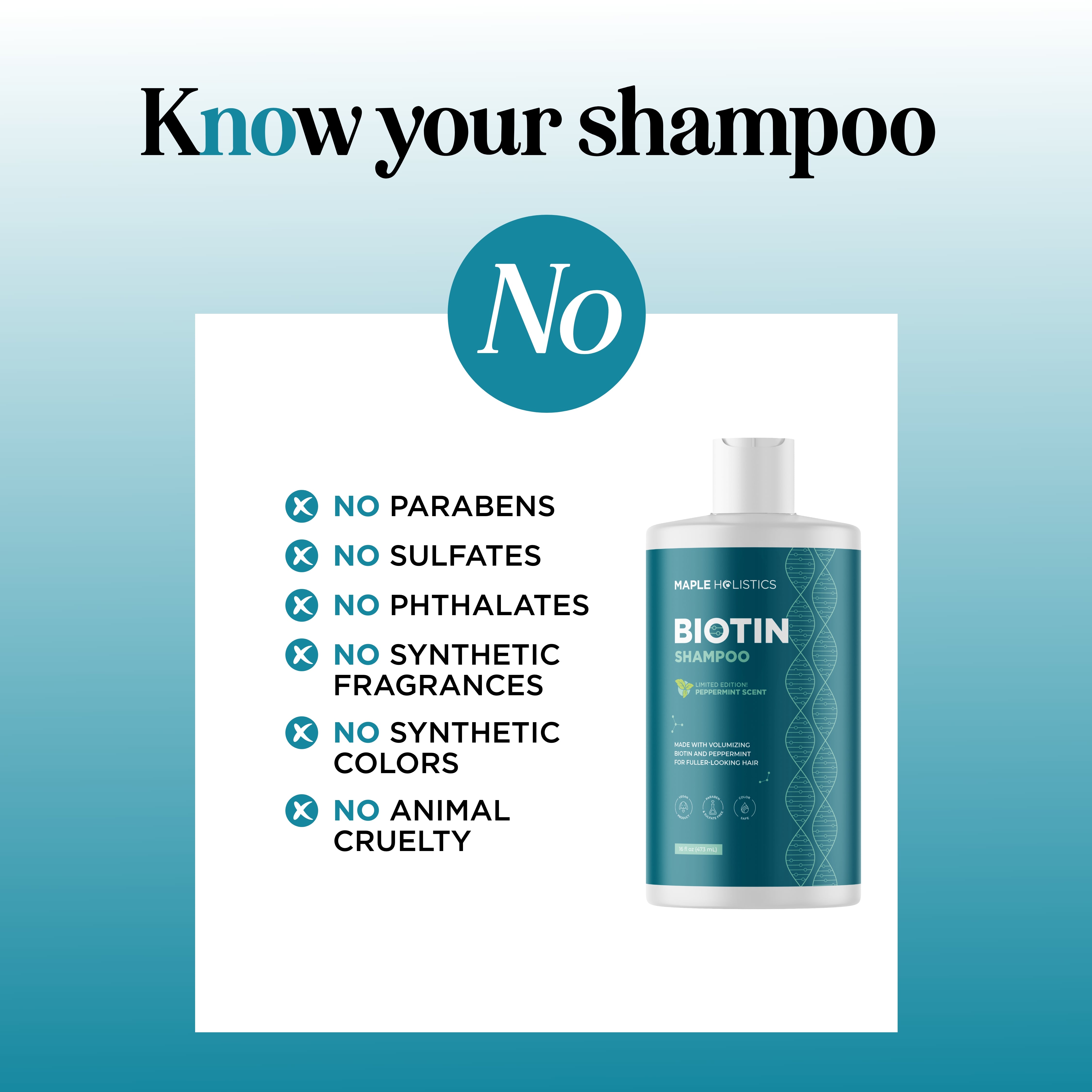 Best Mint Biotin Shampoo for Hair Growth & Thickness - Natural DHT Blocker for Men & Women - Perfect for Daily Hair Care & Scalp Health
