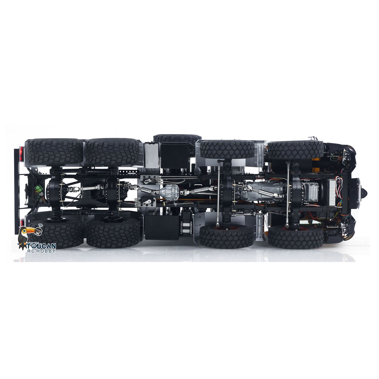 1/14 Scale 8x8 Metal RC Off Road Tractor Truck - Ar3363 Remote Control Lorry with Differential Lock, 3-Speed Gearbox & I6S Radio - Ideal for Off-Road Adventure, Crawling & Heavy Duty Play
