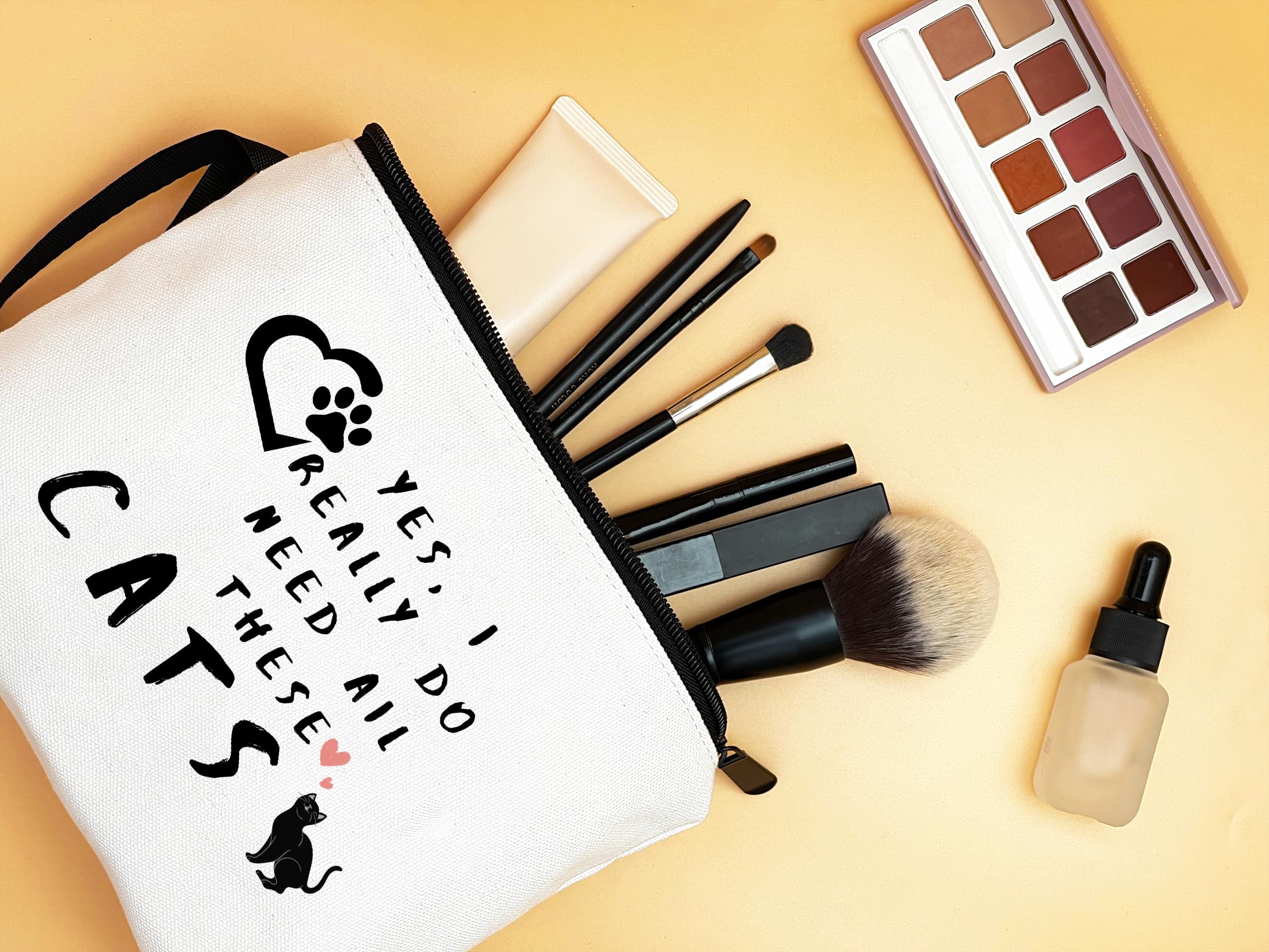 SEAMOON Cat Lifts for Cat Lovers - Funny Cat Makeup Bag & Gift Set for Women | Perfect Birthday, Memorial & Crazy Cat Lady Party Supplies | Great for Cat-Themed Parties, Gifts & Everyday Use