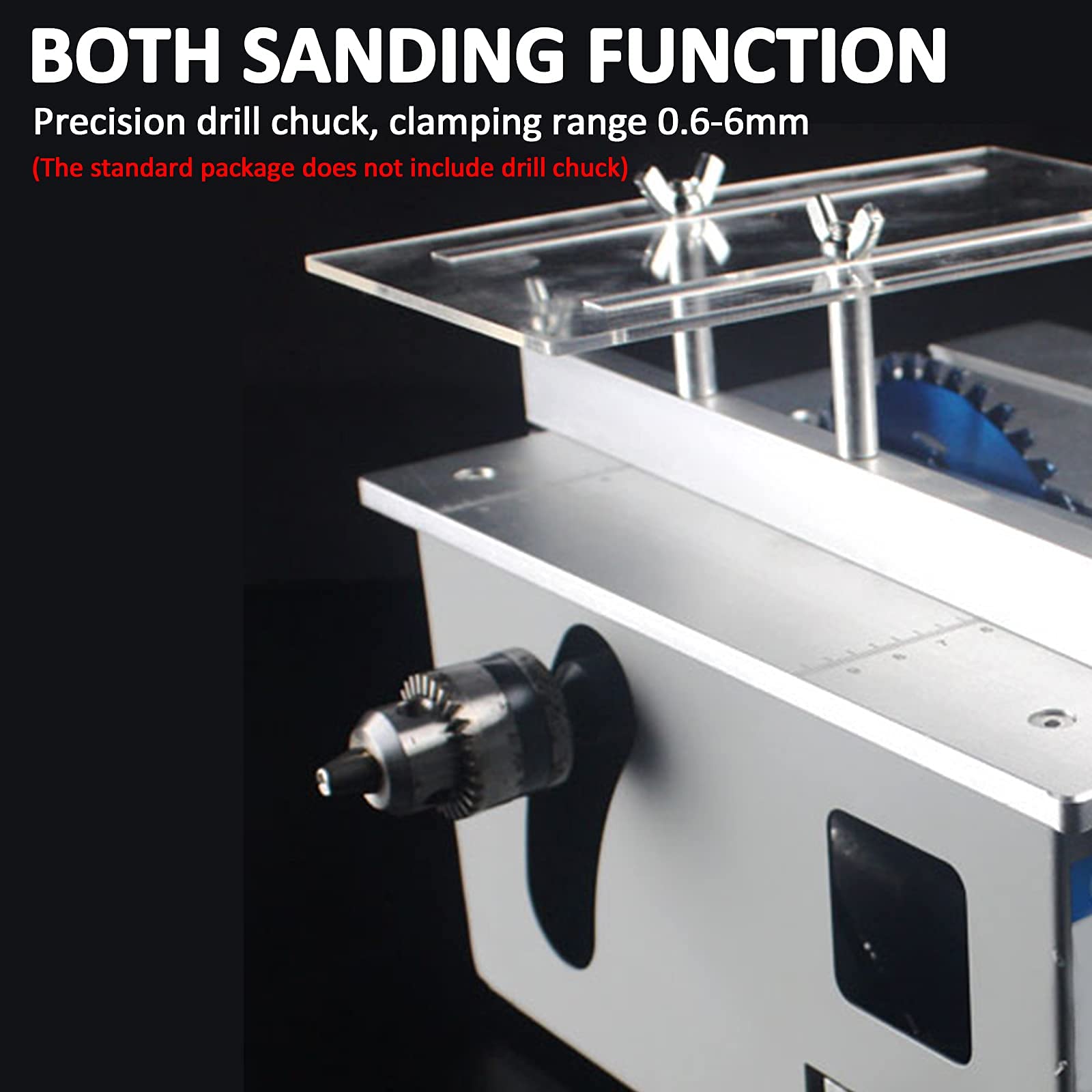 180W Mini Table Saw - 10000RPM, 0-25mm Blade Adjustment for Wood Cutting & Engraving | DIY & Crafting