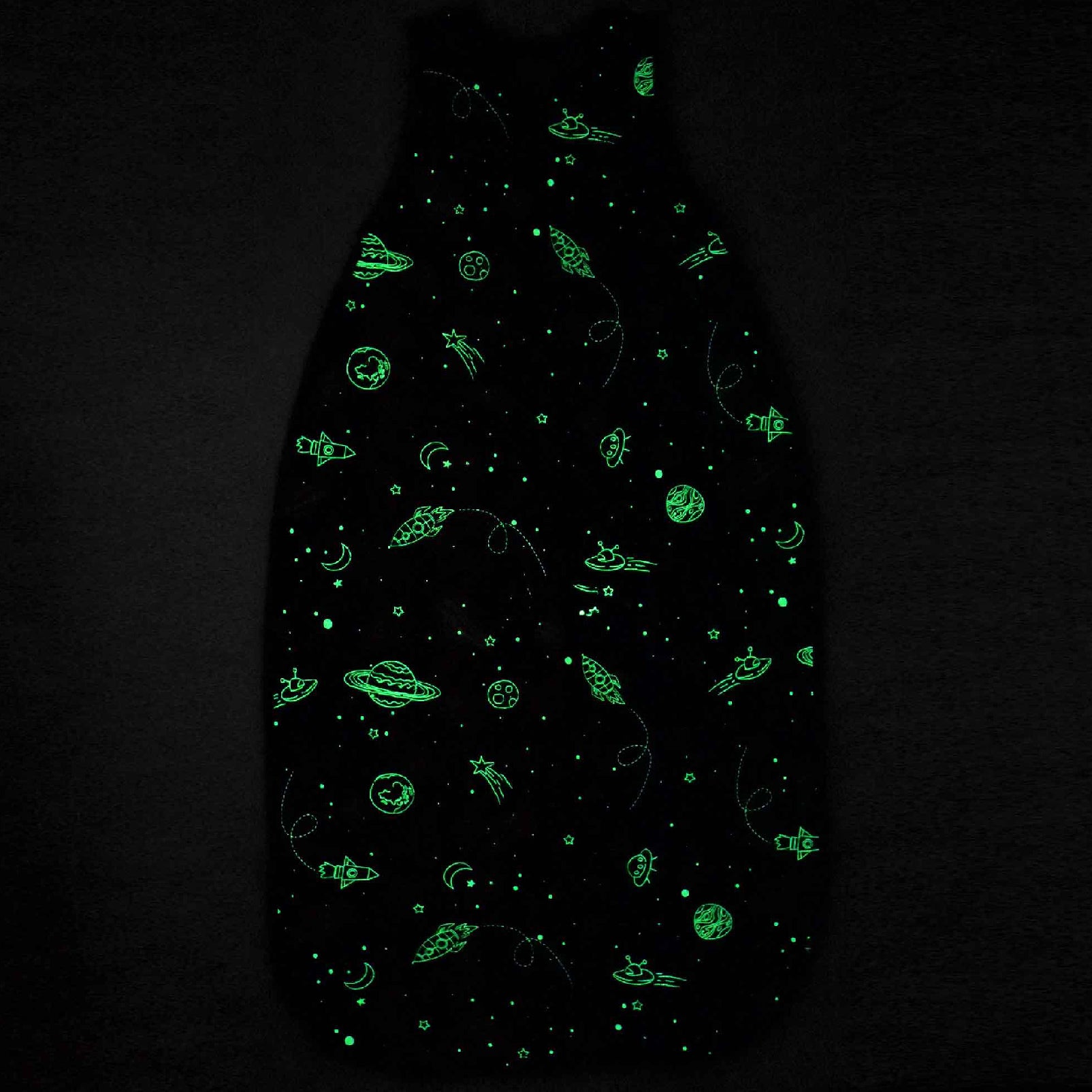 4 Season Kids Sleeping Bag - Merino Wool & Organic Cotton Blend for Ages 4-6 Years | Glow in The Dark Space Design | Perfect for Camping, Sleepovers & Indoor Adventures