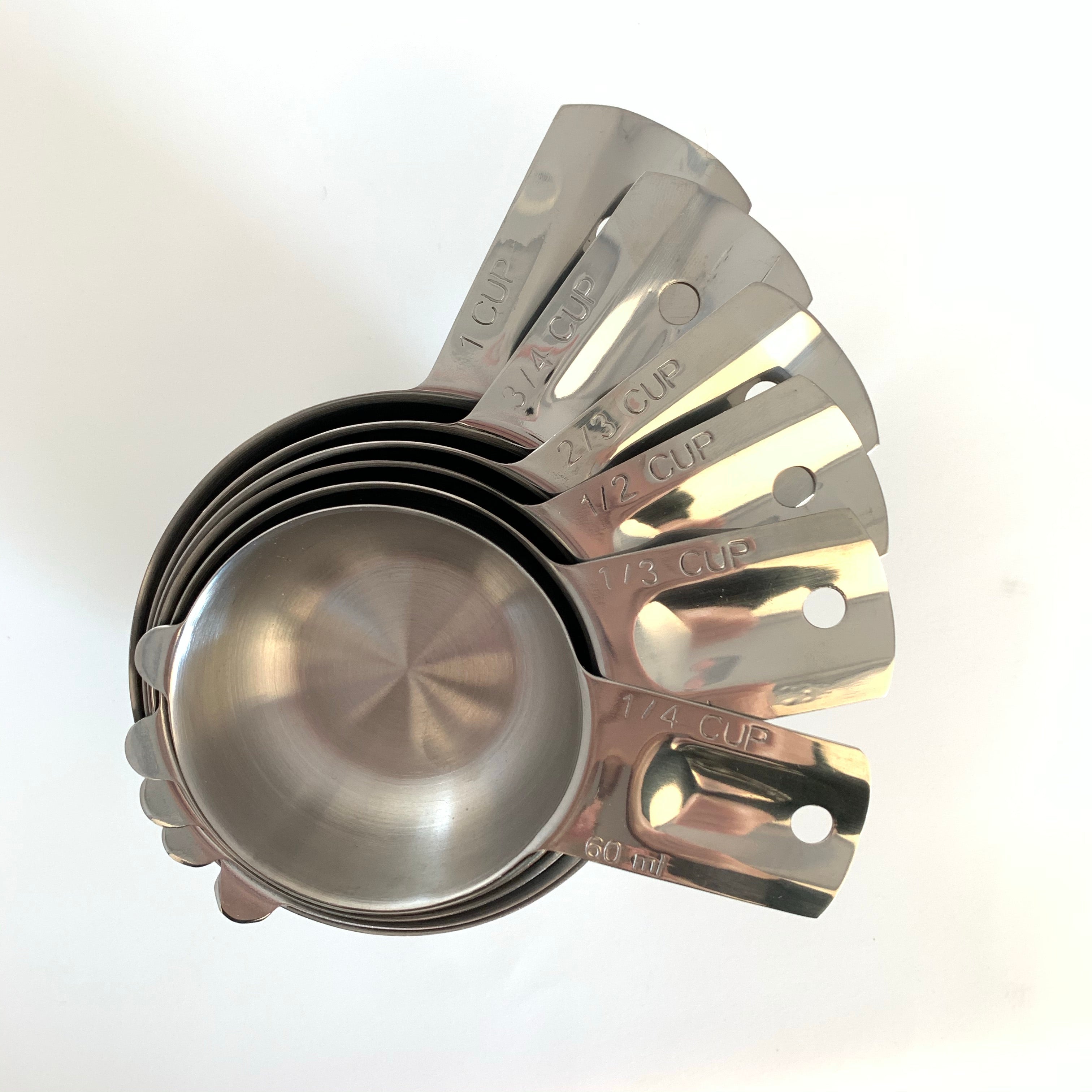 Stainless Steel Nested Measuring Cups Set - 5-Piece Kitchen Essentials for Baking & Cooking | Perfect for Measuring Dry & Liquid Ingredients