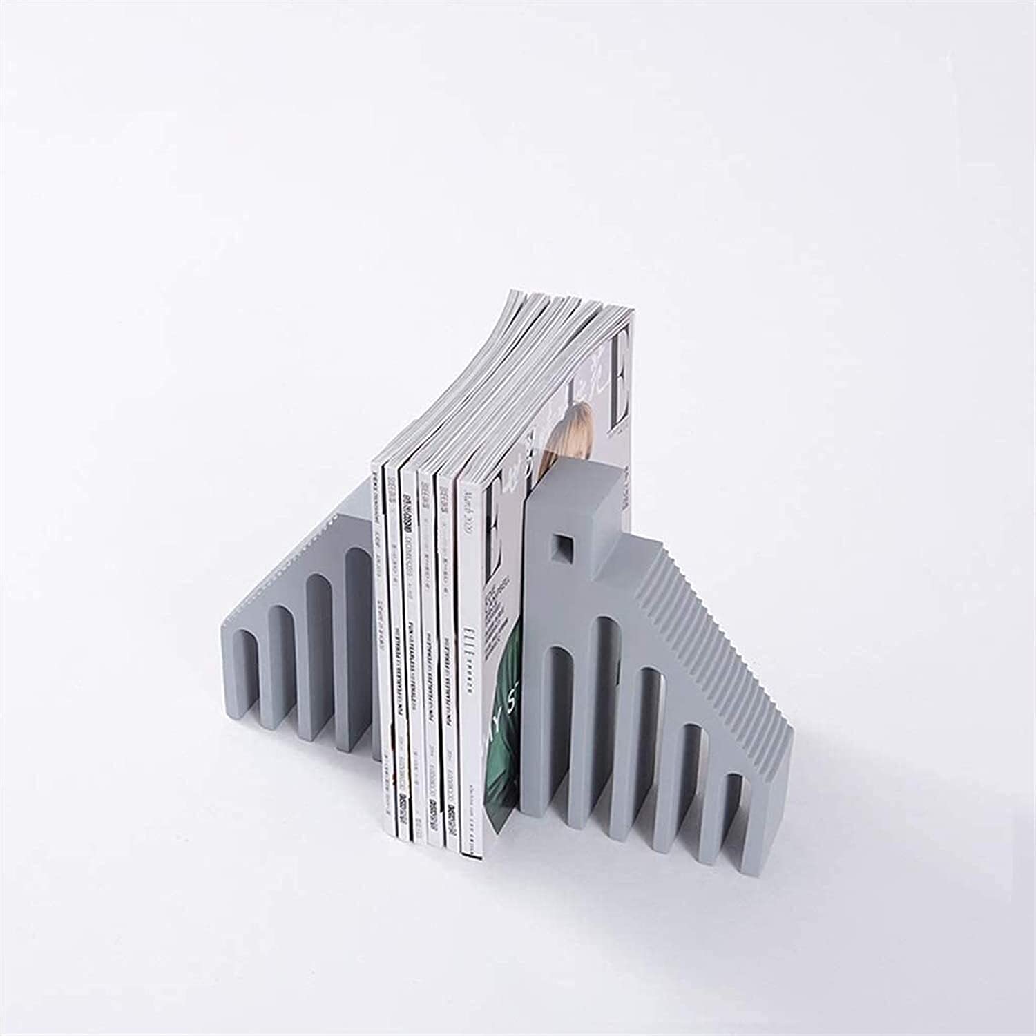 Stylish Architectural Bookends for Office, Library & Living Room - Heavy Duty Book Holders for Books & Magazines - Perfect Home & Office Decor