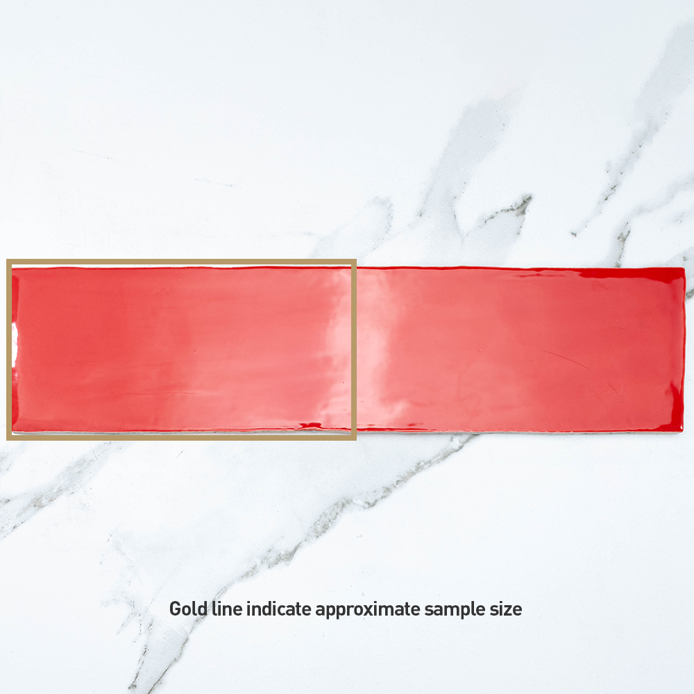 Premium Manhattan Fire Engine Red 75x300 Glossy Subway Tile - Perfect for Kitchen Backsplash, Bathroom Walls & Modern Interior Design