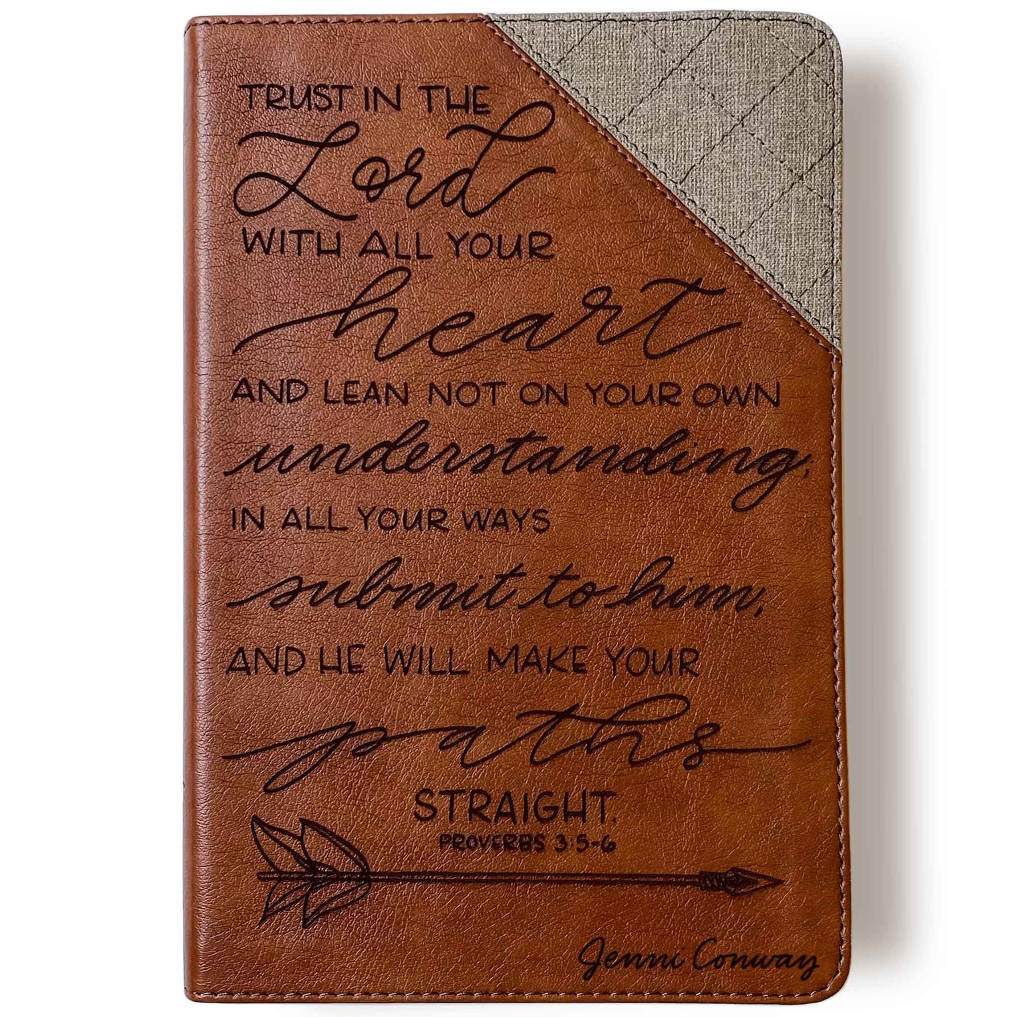 Personalized Two-Tone NIV Bible with Hand Lettering & Laser Engraving - Custom Name Engraved Gift for Baptism, Confirmation & Christian Milestones
