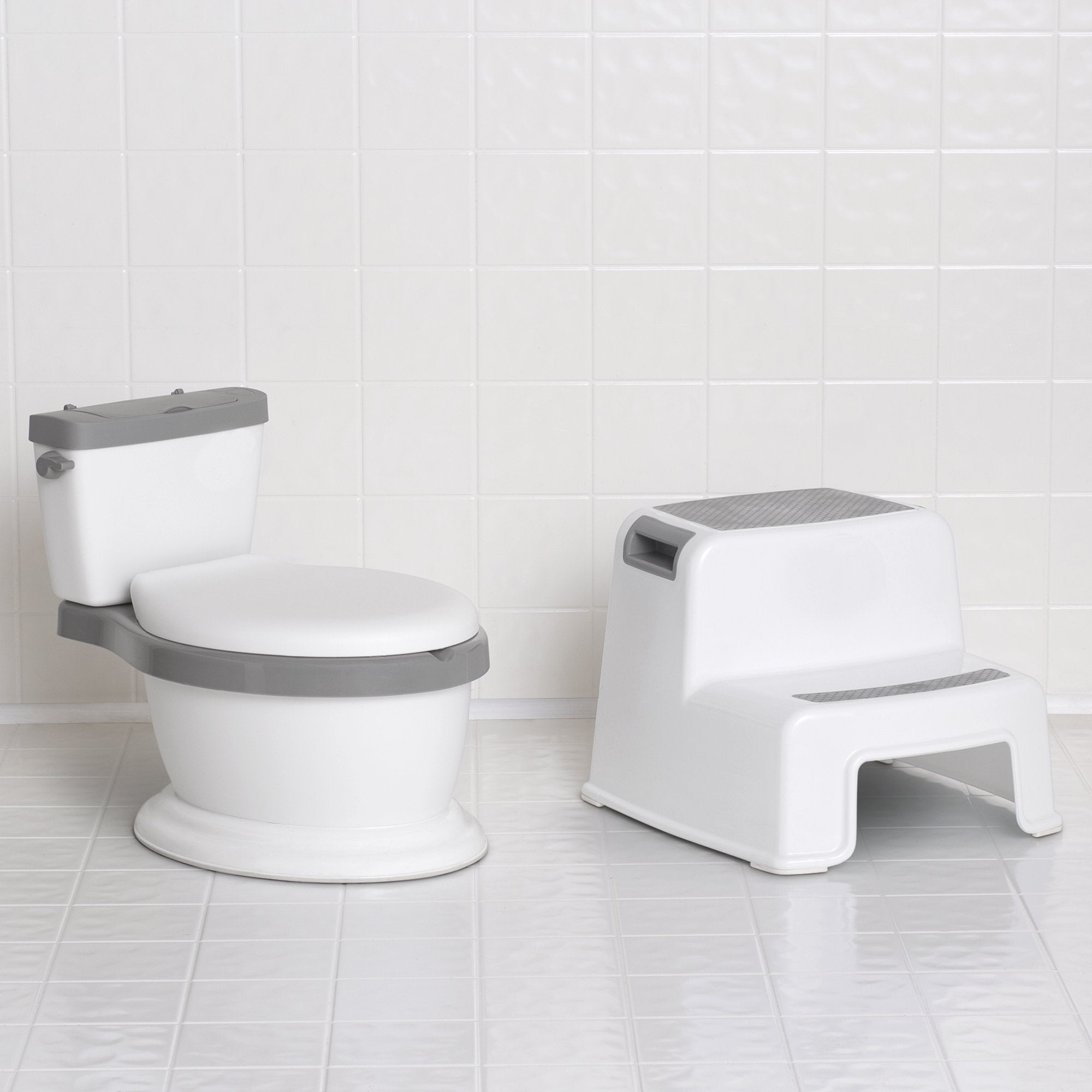 Kids Potty Training Toilet and Step Stool 2-Piece Set for Toddlers - Perfect for Bathroom Independence & Handwashing Practice