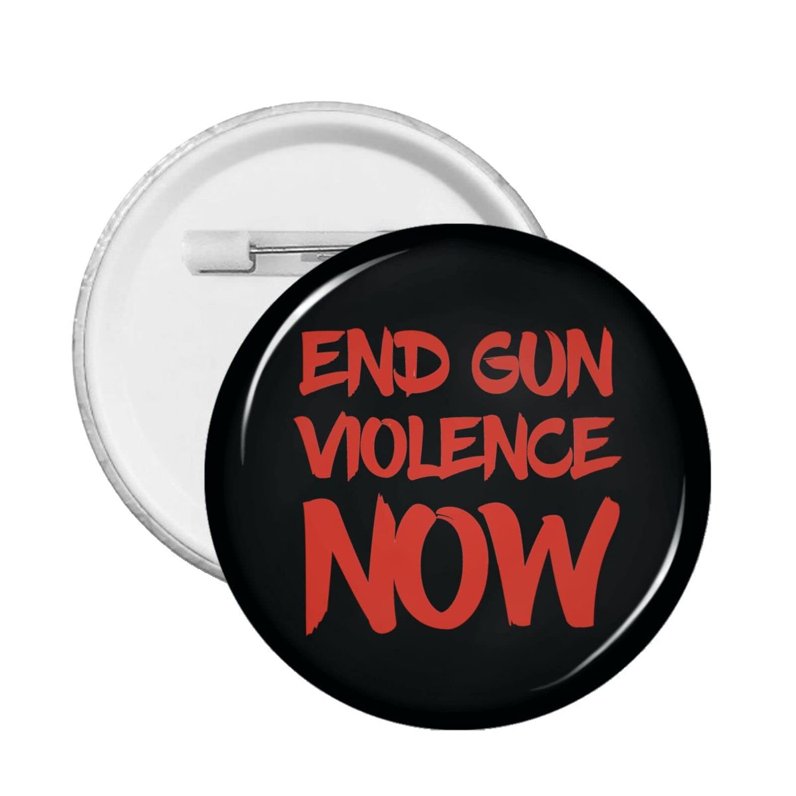 Anti-Gun Violence Round Badge - Gun Control Awareness Pin for Hats, Shirts, Bags & Clothing Accessories (1pc) - Show Your Support for Safer Communities