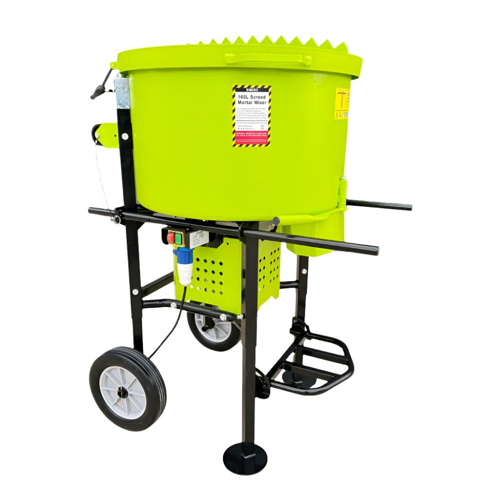 Forestwest 160L Commercial Mortar Mixer 2500W Heavy Duty - Maintenance Free Gearbox BM680 for Construction, Concrete Mixing & DIY Projects