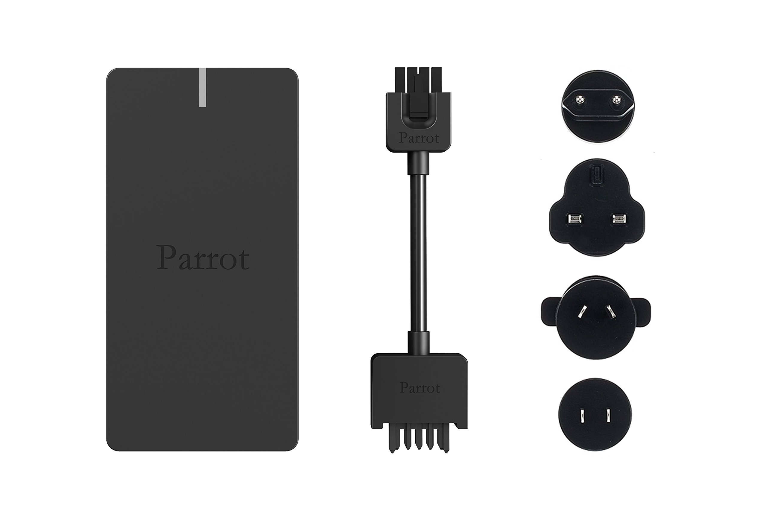 Original Parrot Bebop 2 Battery Charger with Power Cable & 4 Adapter Plugs - Fast Charging Drone Accessories for Travel & Outdoor Adventures