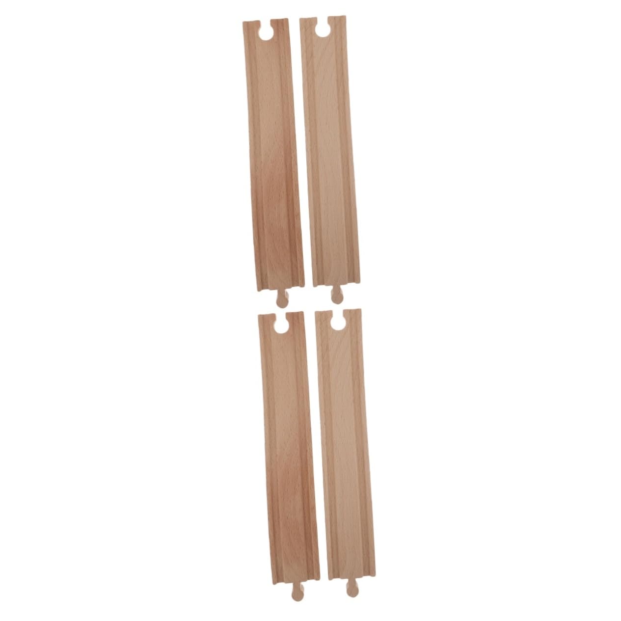 KONTONTY 4-Piece Wooden Train Track Set - Educational STEM Toys for Kids, Railway Building Accessories & Brain Development Toys | Perfect for Pretend Play, Early Learning & Model Railway Scenes