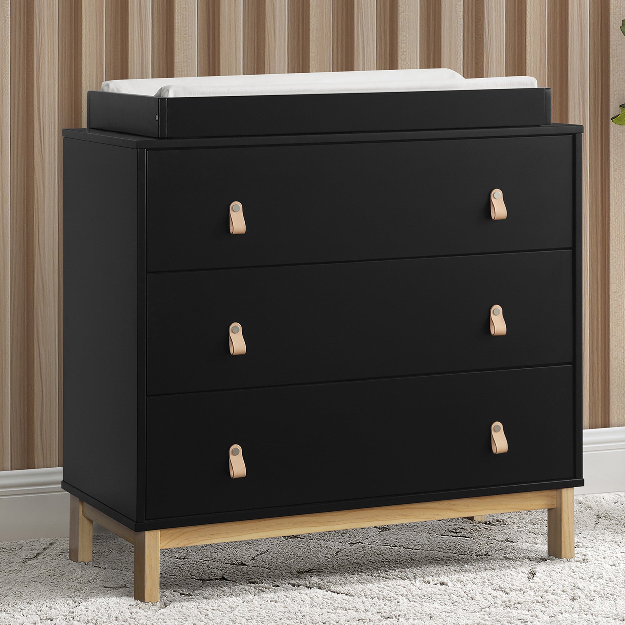 BabyGap Legacy 3-Drawer Nursery Dresser with Leather Pulls - Perfect for Baby Clothes Storage & Nursery Organization