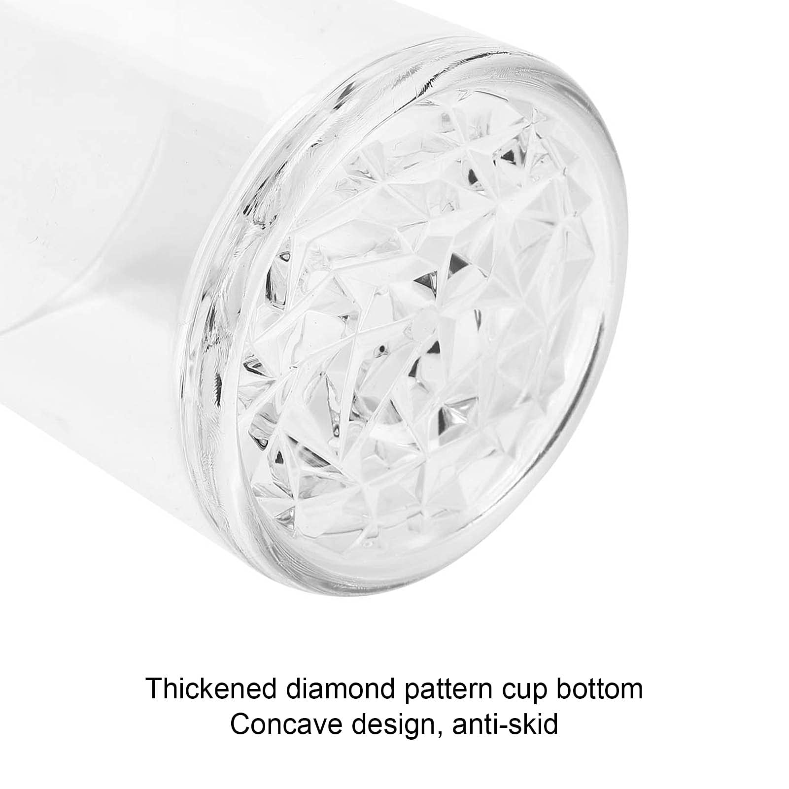 Premium 200ml Acrylic Water Glass with Rhombus Base - Shatterproof Drinking Tumbler for Water, Juice, Cocktails & Iced Tea - Perfect for Home, Office, Parties & Outdoor Activities