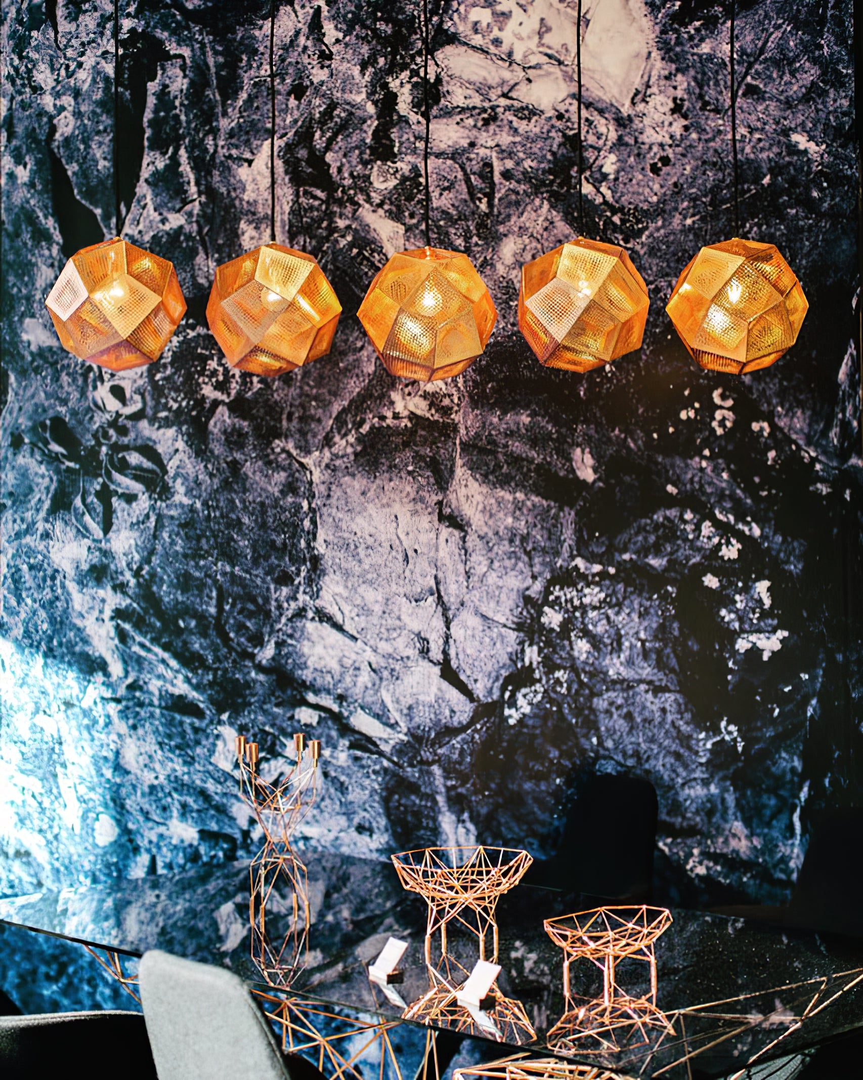 Modern Etch Pendant Light - Handcrafted Glass Shade with Adjustable Hanging Cord - Perfect for Kitchen Island, Dining Room & Bedroom Lighting Decor